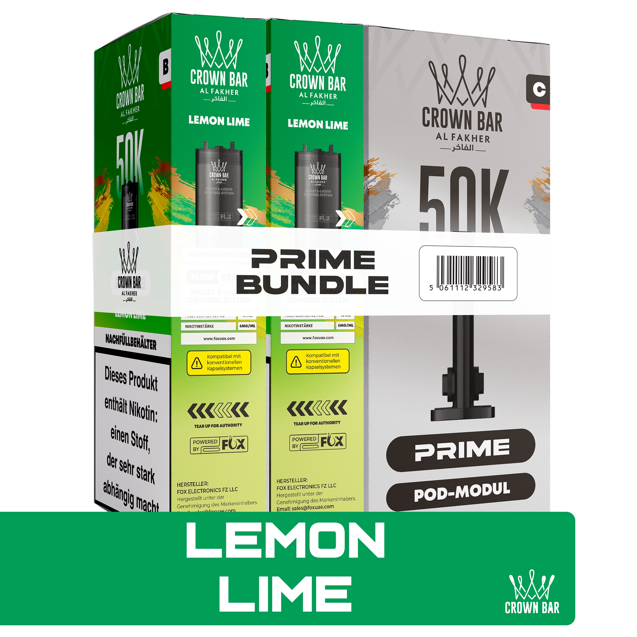 Al Fakher - Hypermax Prime 50K 2er Pod+Coil - Lemon Lime