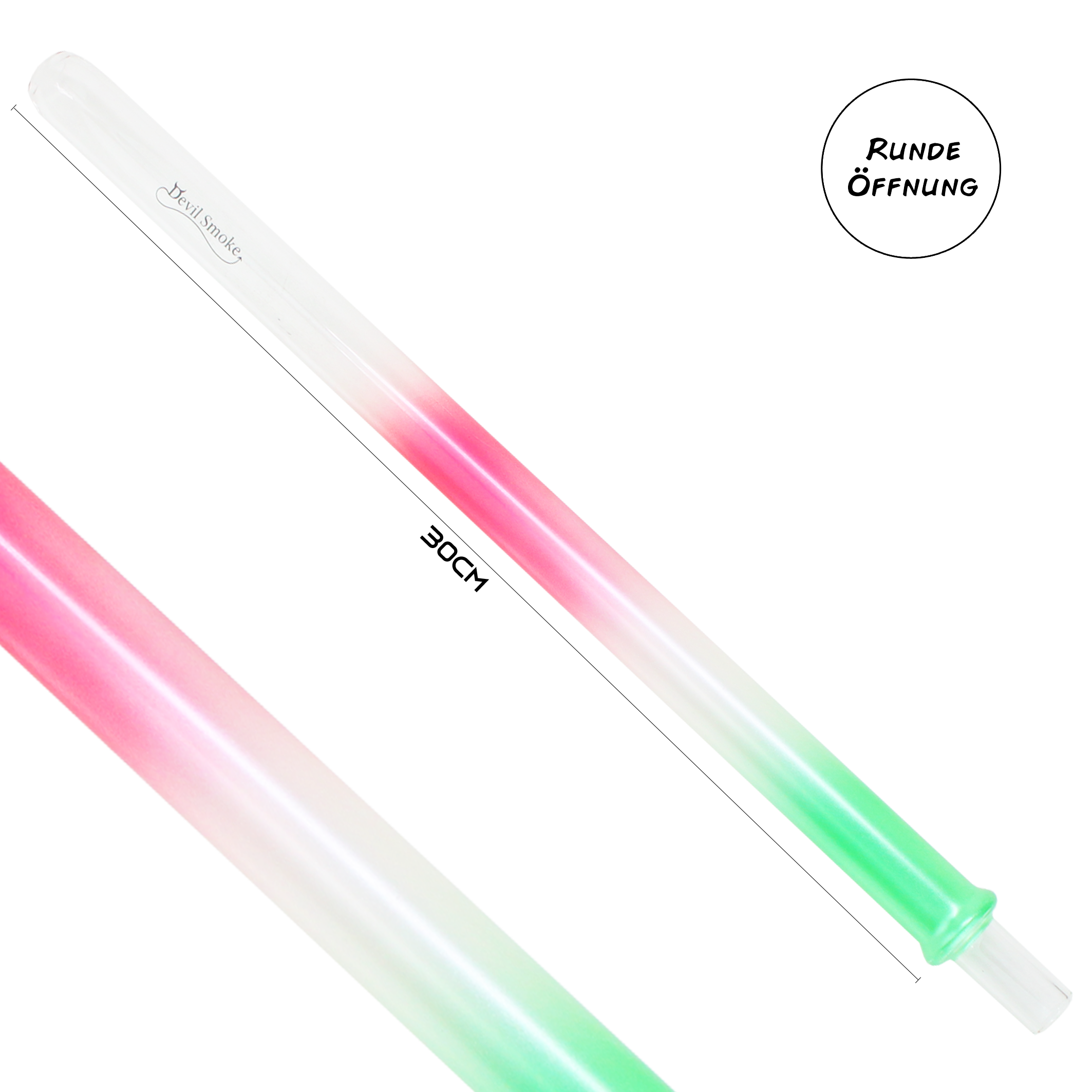 Devil Smoke - Short Triple - Green / White / Red