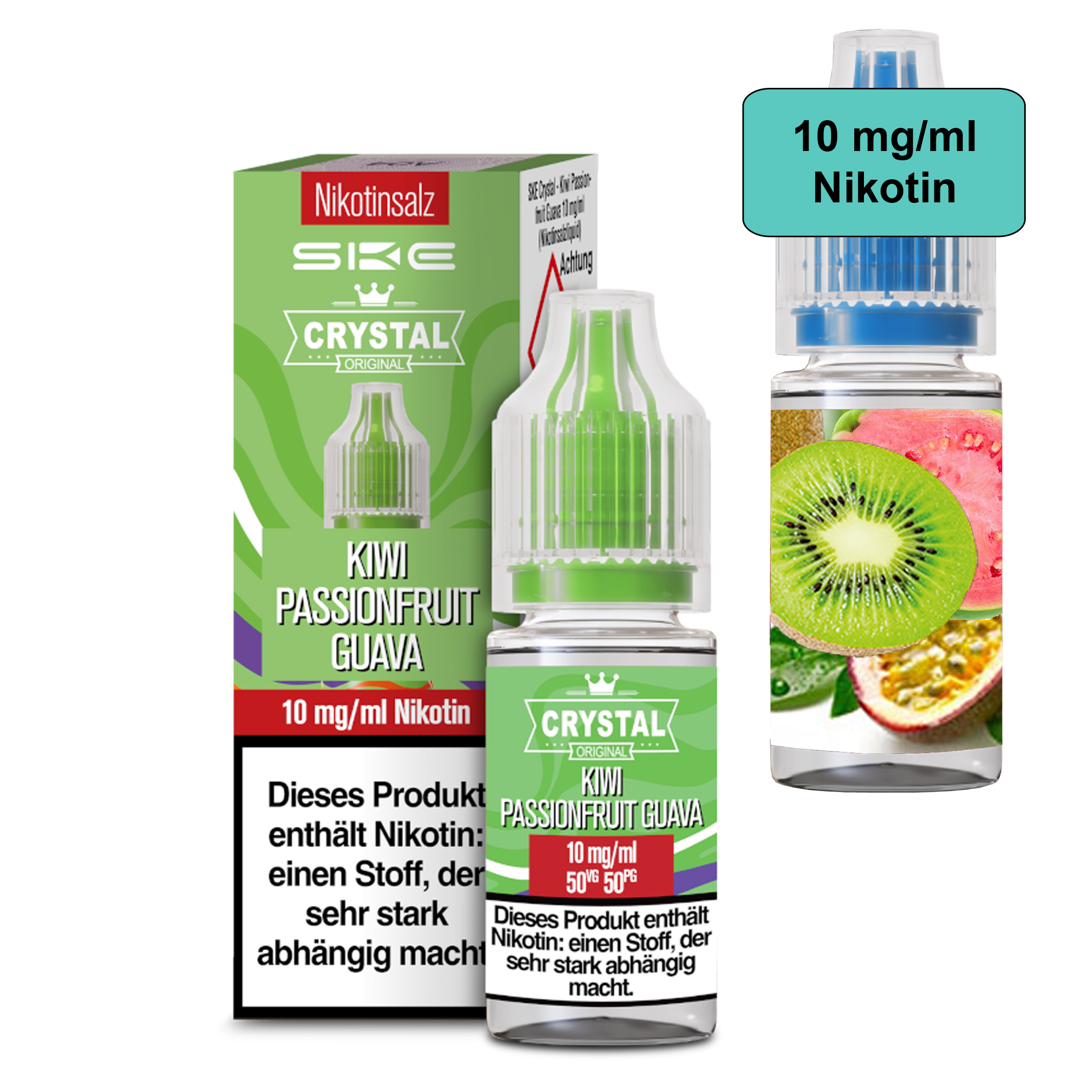 SKE Crystal Liquid - Kiwi Passionfruit Guava 10ml - 10mg