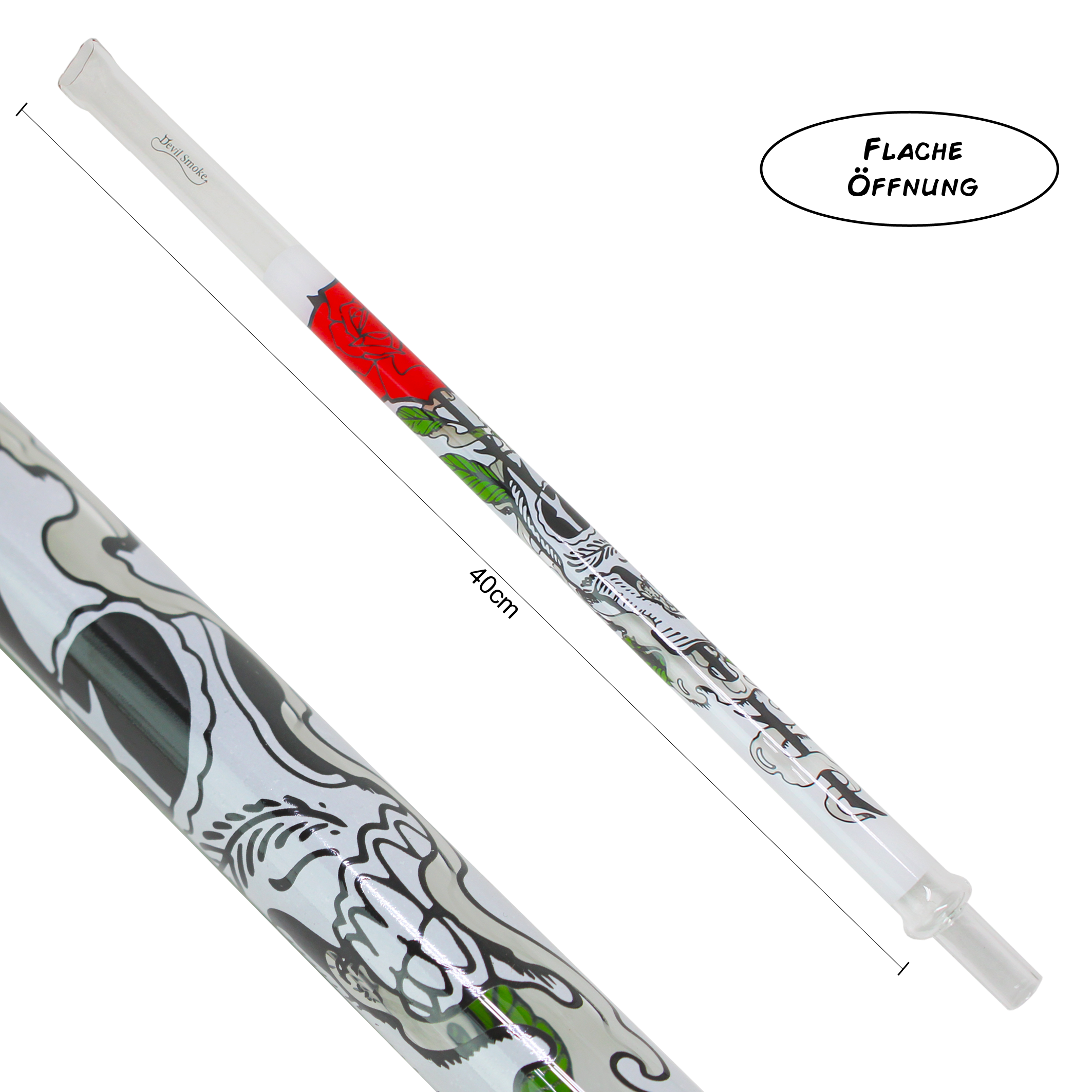 Devil Smoke - Tattoo Line - Skull Smoke Colored flach