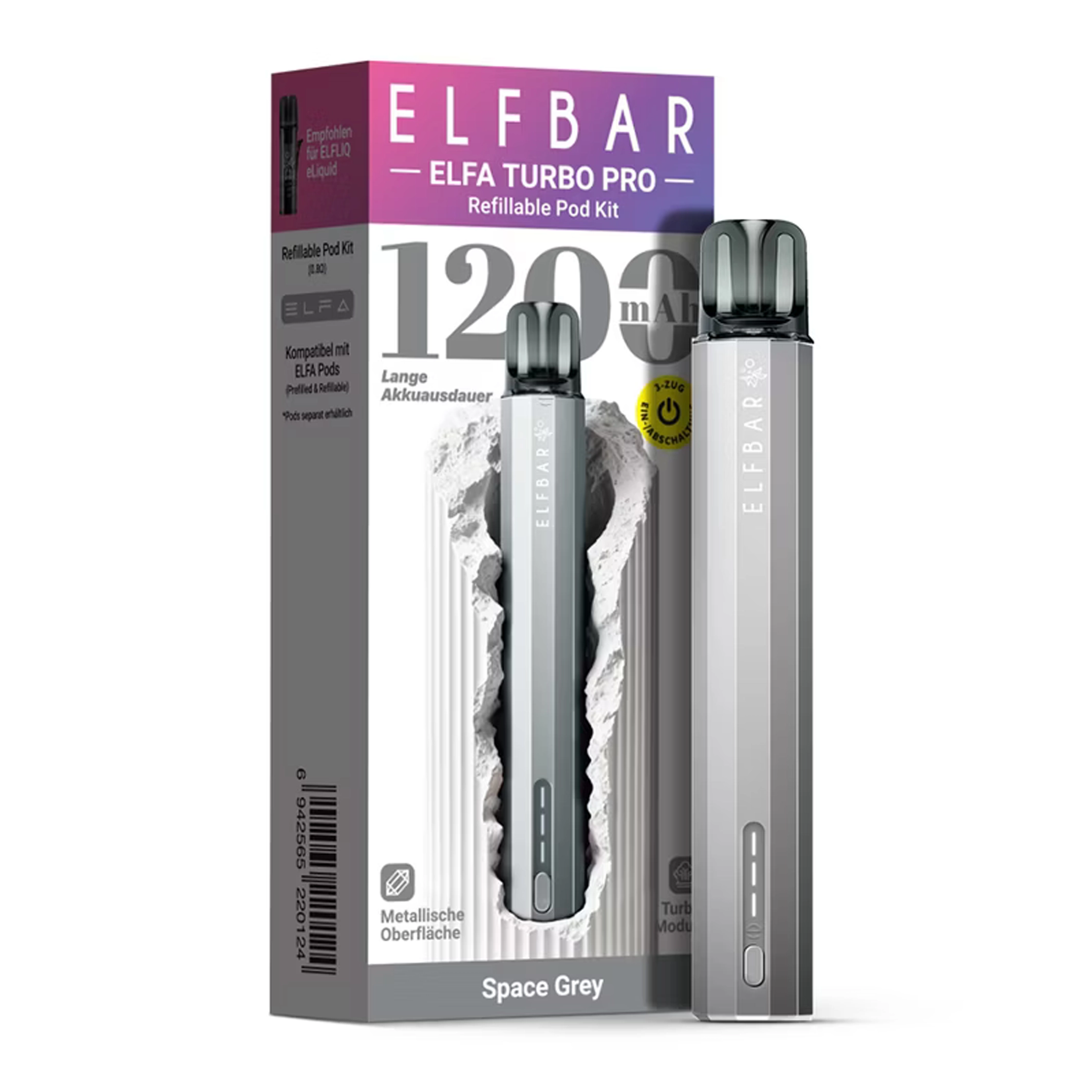 ElfBar - ELFA TURBO PRO Akkuträger - Space Grey PRO
