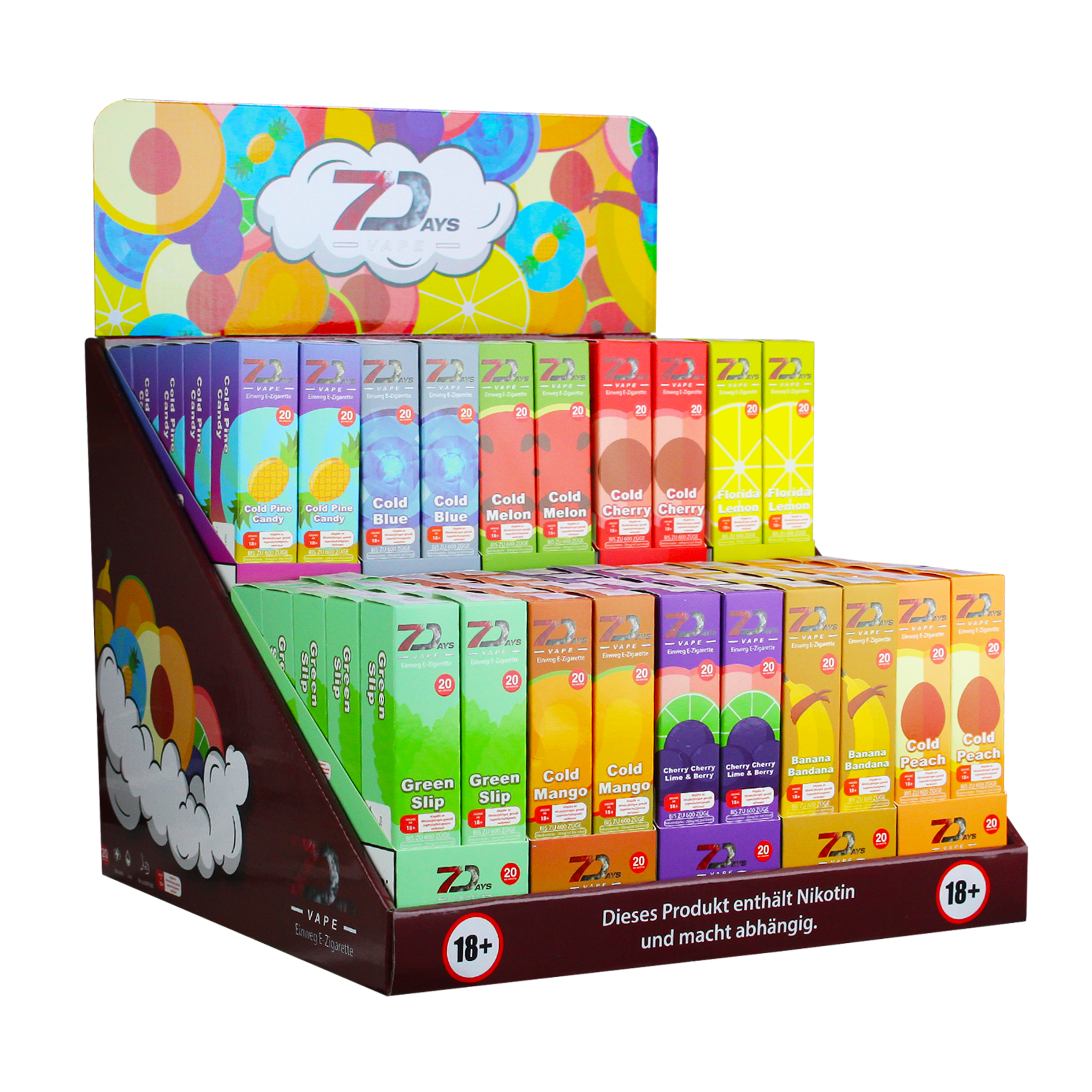 7Days Vape die perfekte Einweg E-Shisha zum mitnehmen. 7Days Vape die perfekte Einweg E-Shisha zum mitnehmen.