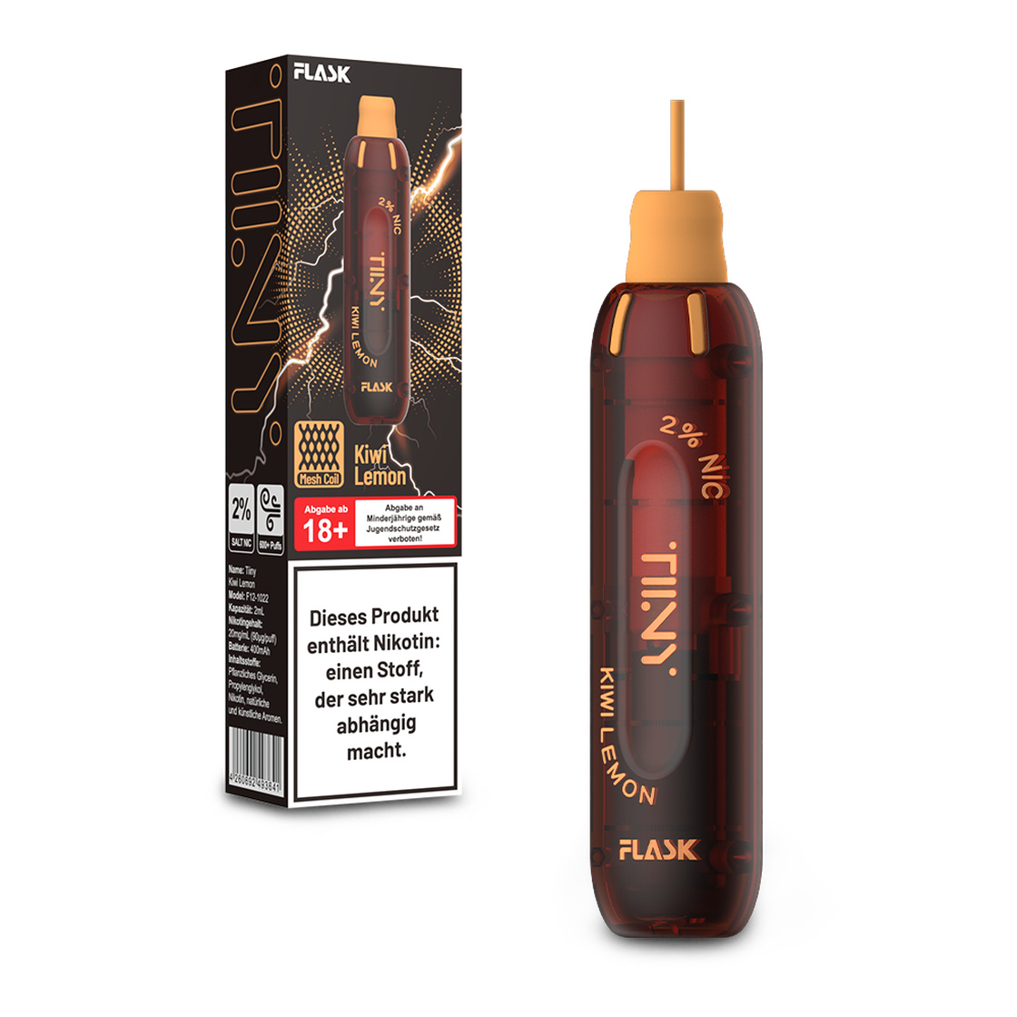 Tiiny Flask - Vape - Kiwi Lemon 20mg