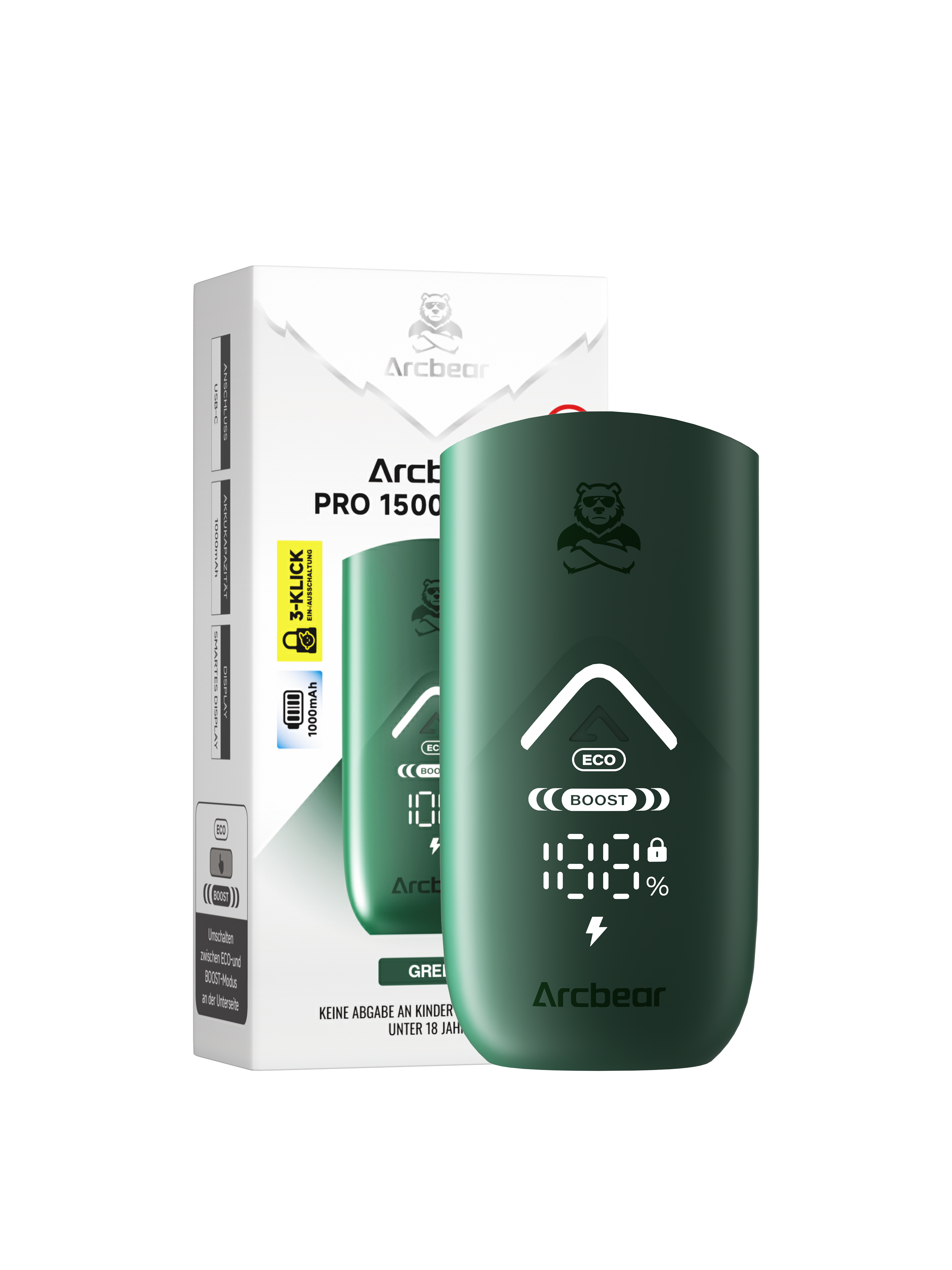 Arcbear - Pro 15000 Akku - Grün