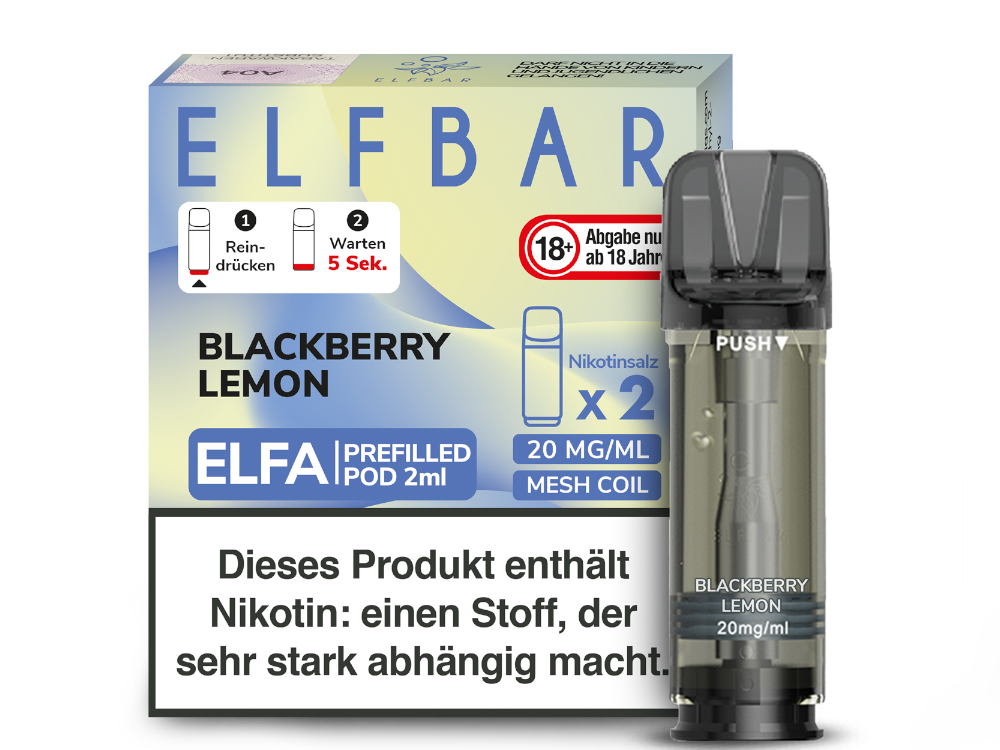 ElfBar - ELFA Pod - Blackberry Lemon 20mg