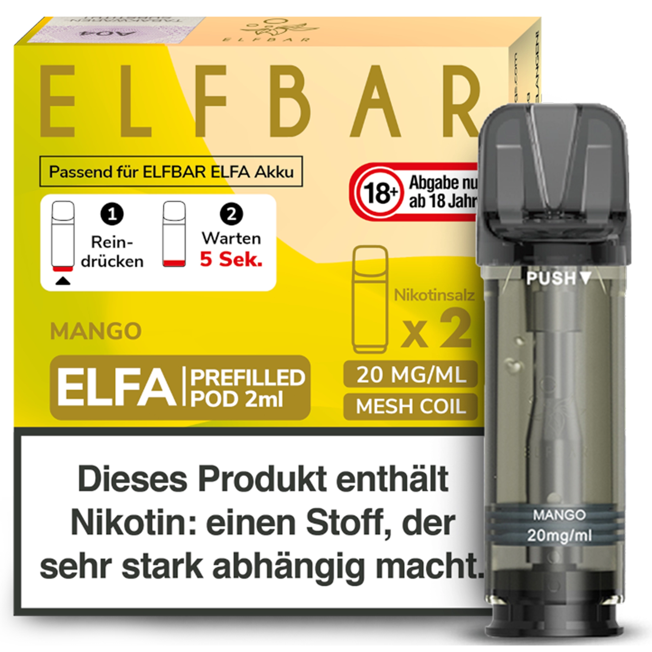 ElfBar - ELFA Pod - Mango 20mg