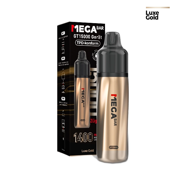 MEGABAR GT15000 - E-Zigarette Basisgerät - Luxe Gold