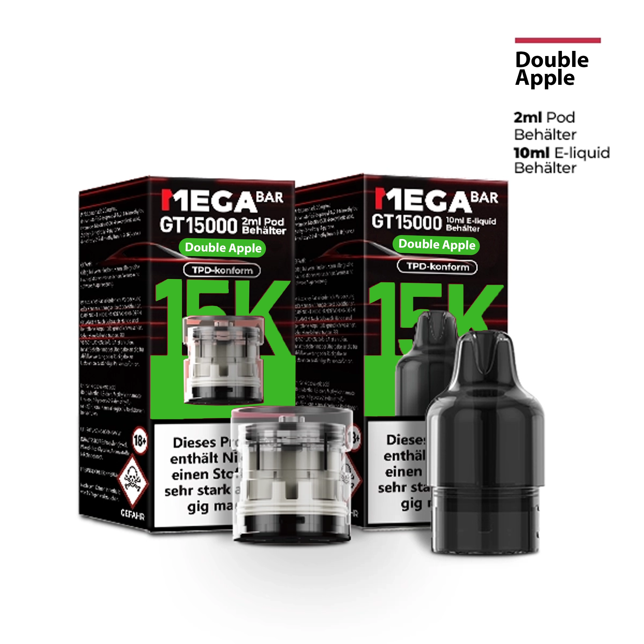 MEGABAR GT15000 - Prefilled Pod-Liquid - Double Apple
