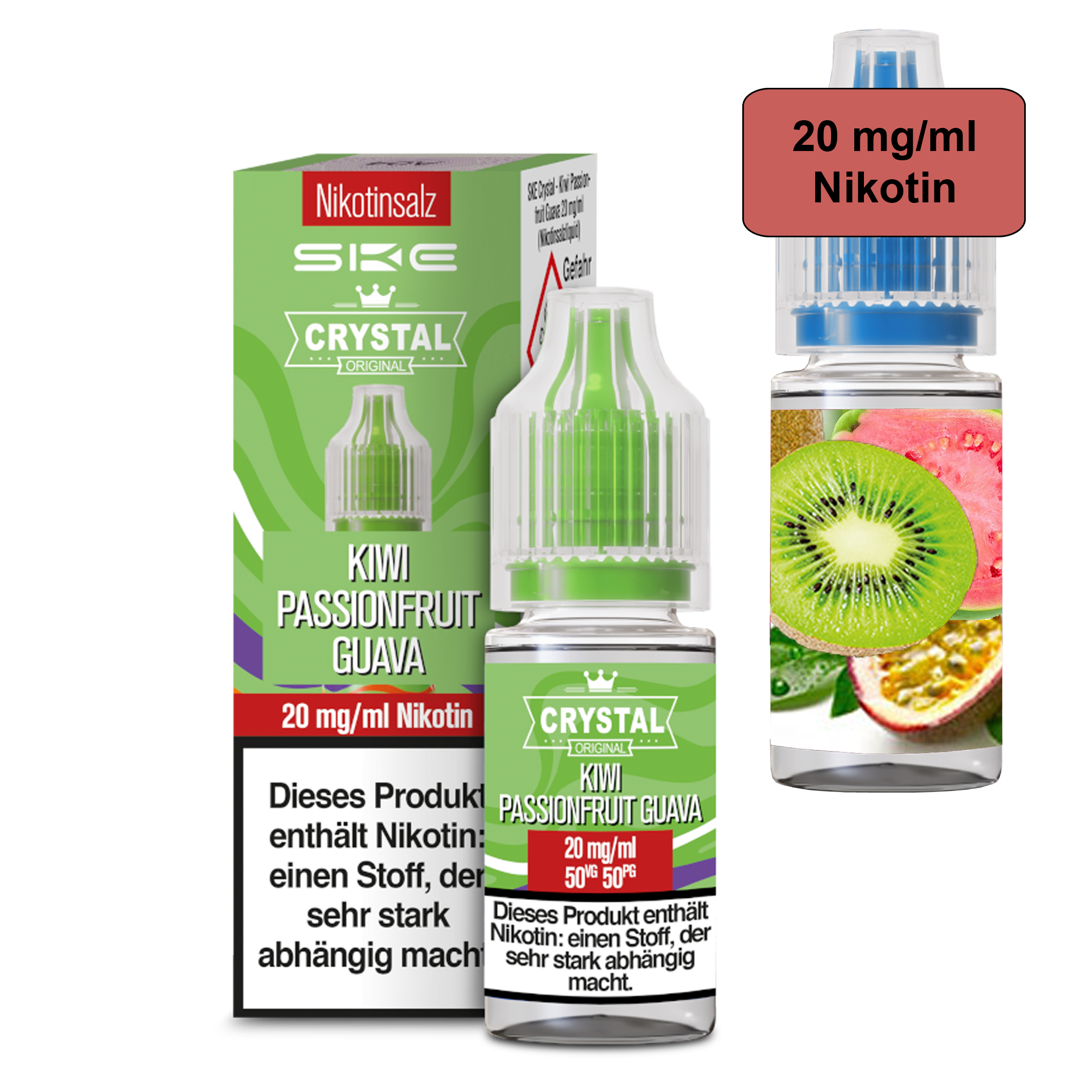 SKE Crystal Liquid - Kiwi Passionfruit Guava 10ml - 20mg