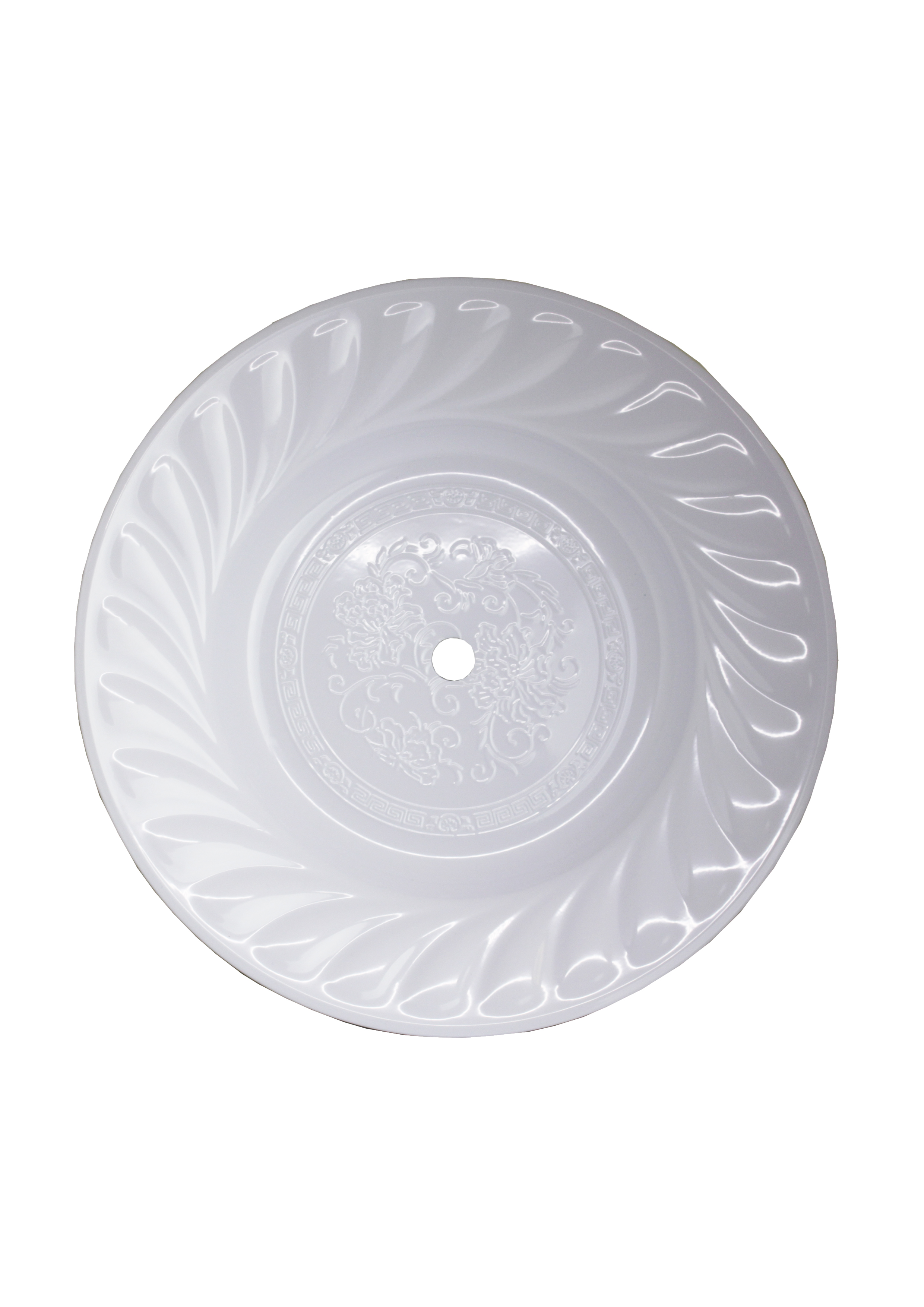 Kohleteller - Groß 35cm - Weiß