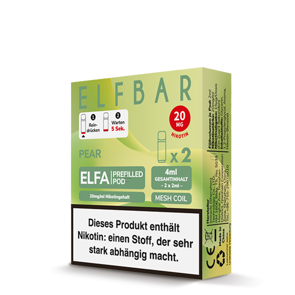ElfBar - ELFA Pod - Pear 20mg
