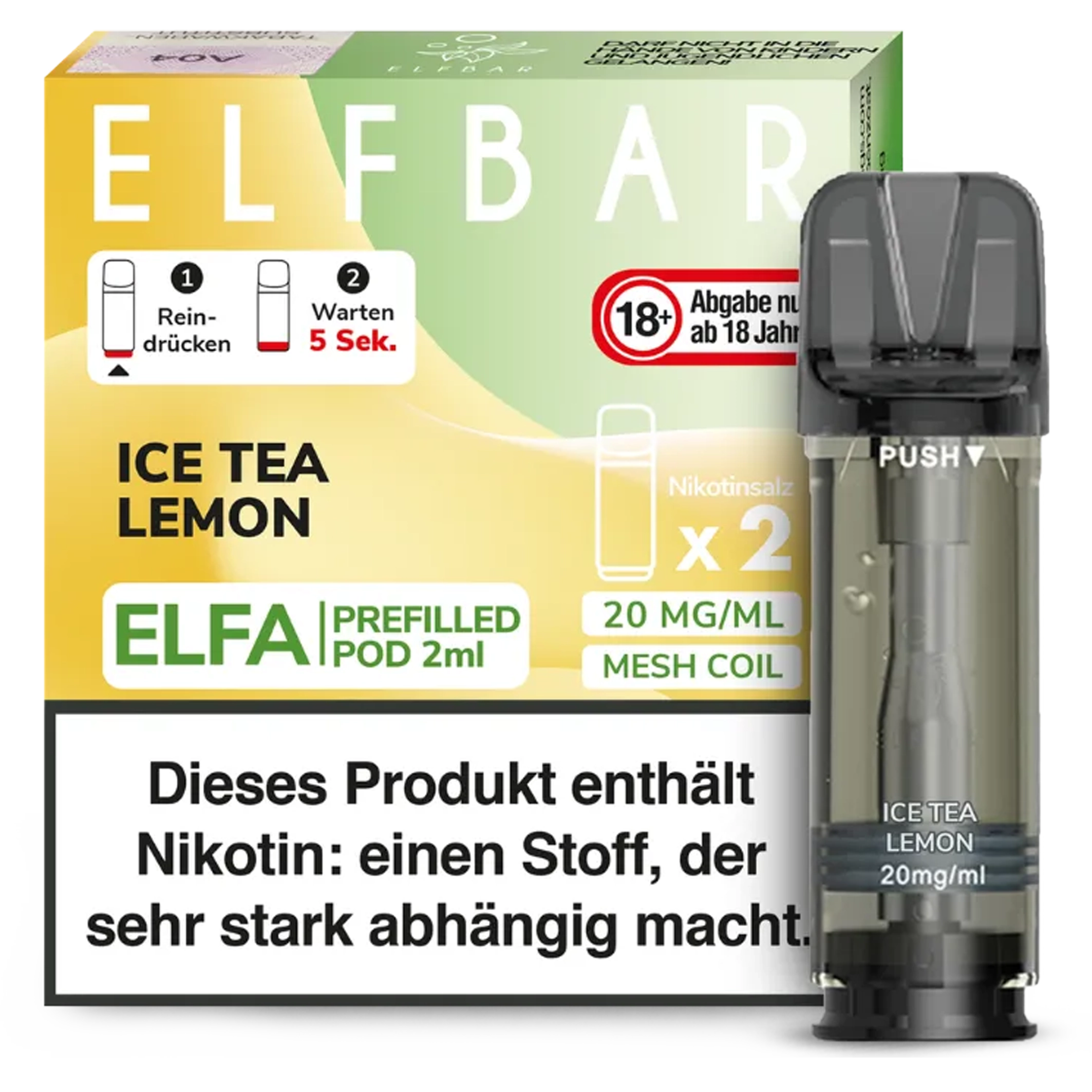 ElfBar - ELFA Pod - Ice Tea Lemon 20mg