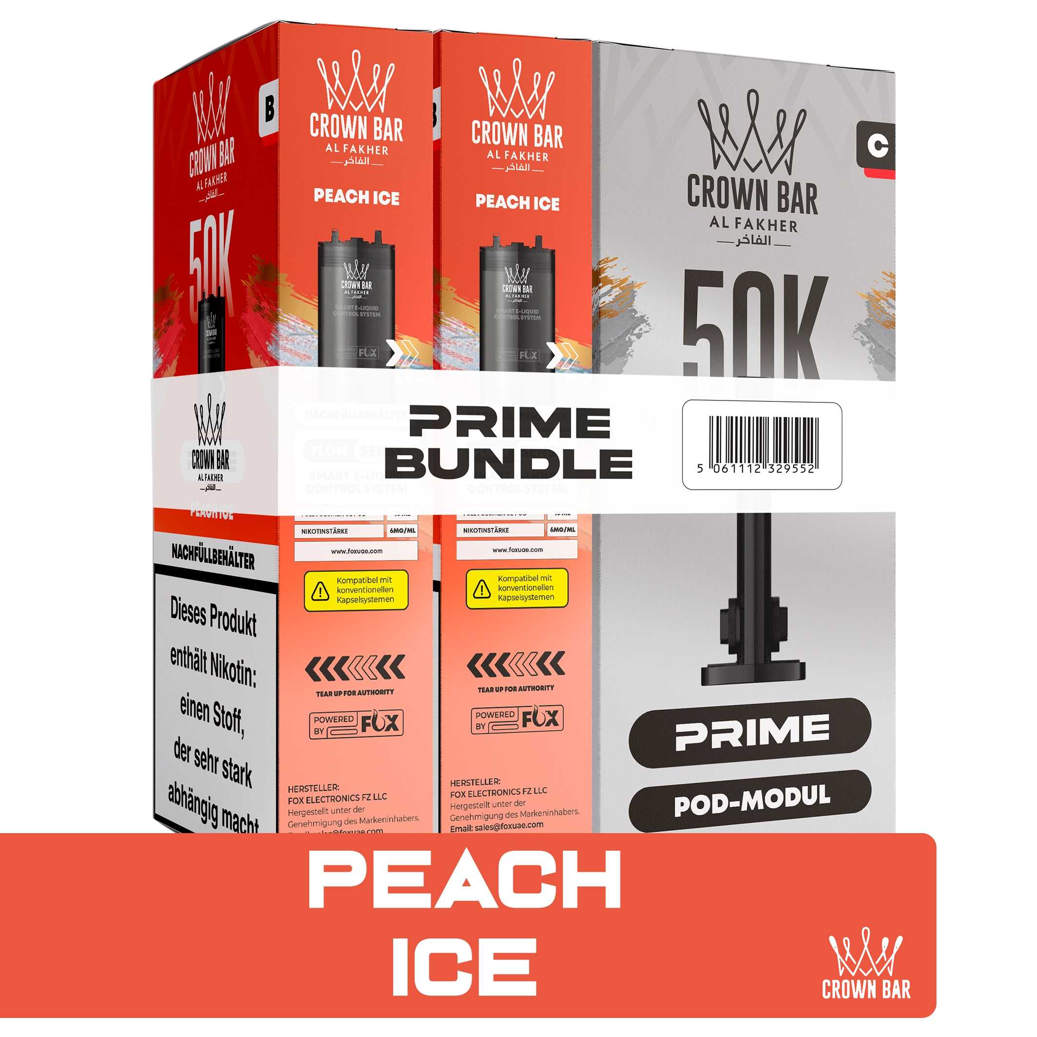 Al Fakher - Hypermax Prime 50K 2er Pod+Coil - Peach Ice