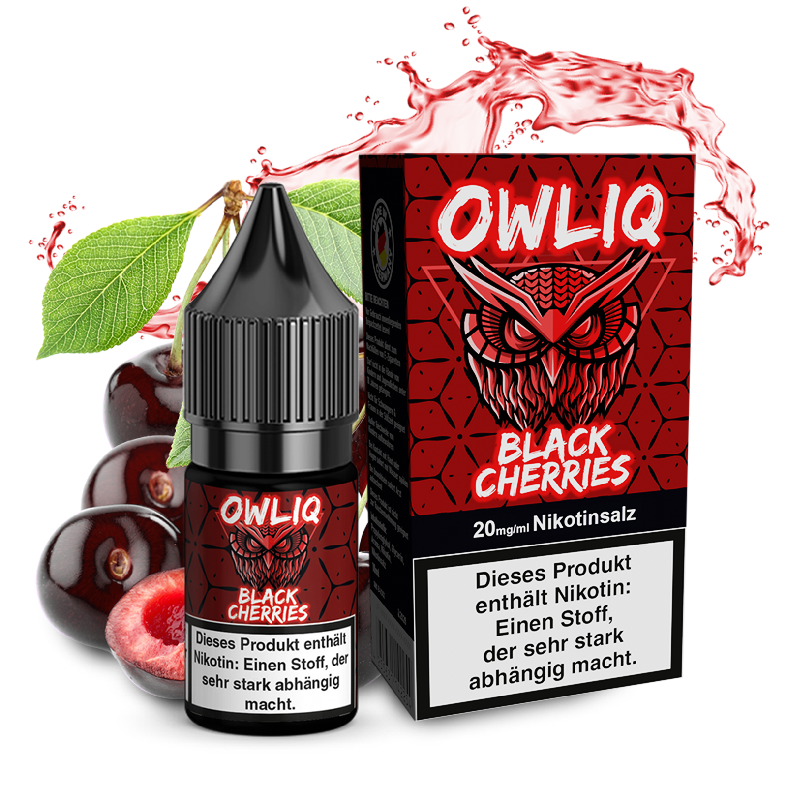 OWLIQ Liquid - Black Cherries 10ml - 20mg