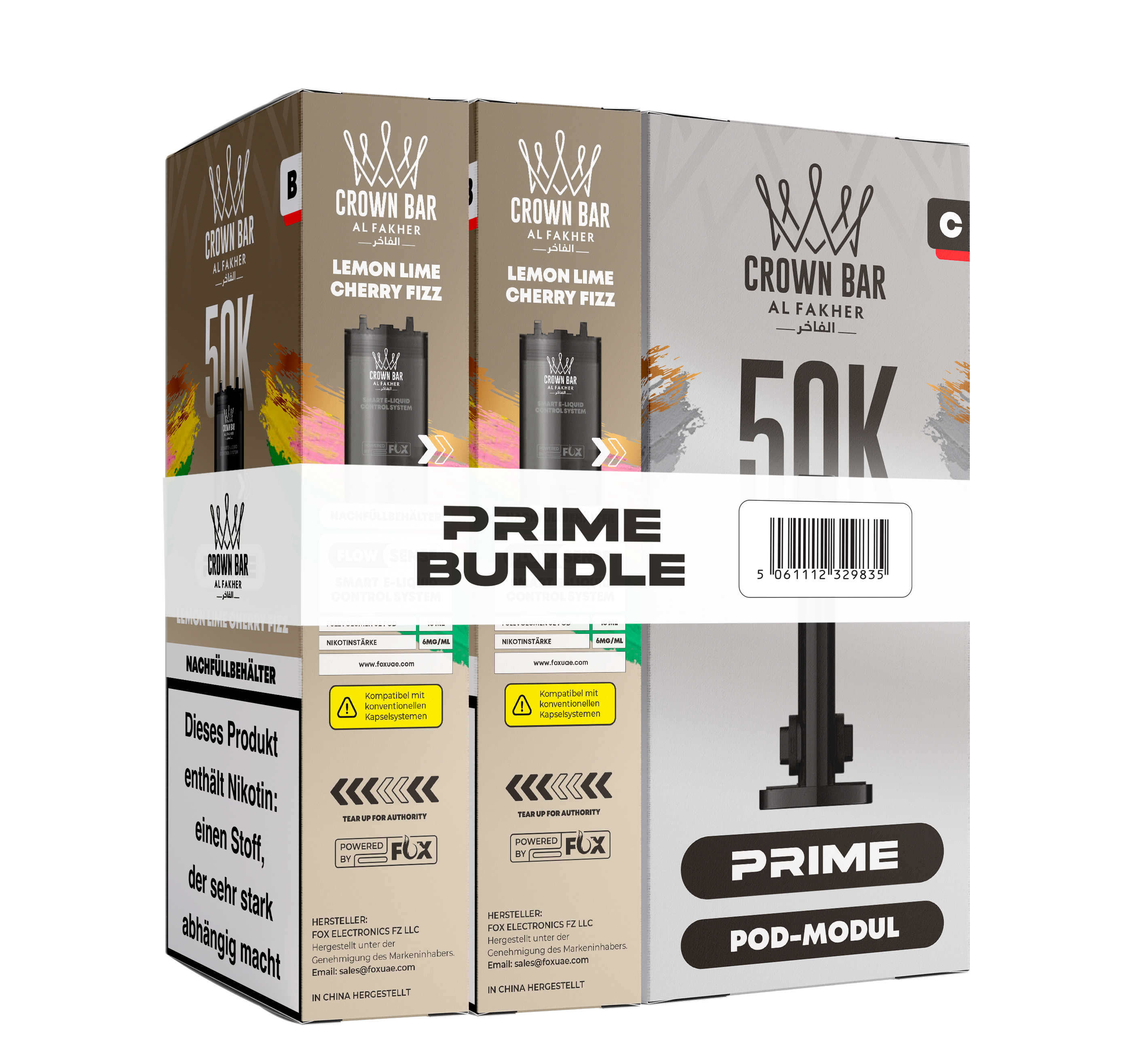 Al Fakher - Hypermax Prime 50K 2er Pod+Coil - Lemon Lime Cherry