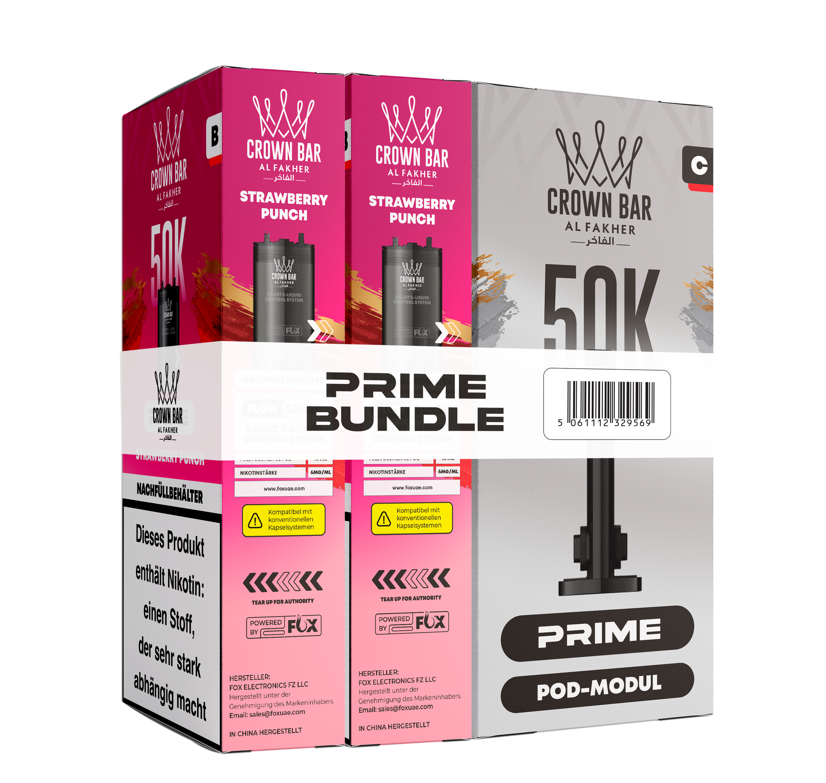 Al Fakher - Hypermax Prime 50K 2er Pod+Coil - Strawberry Punch