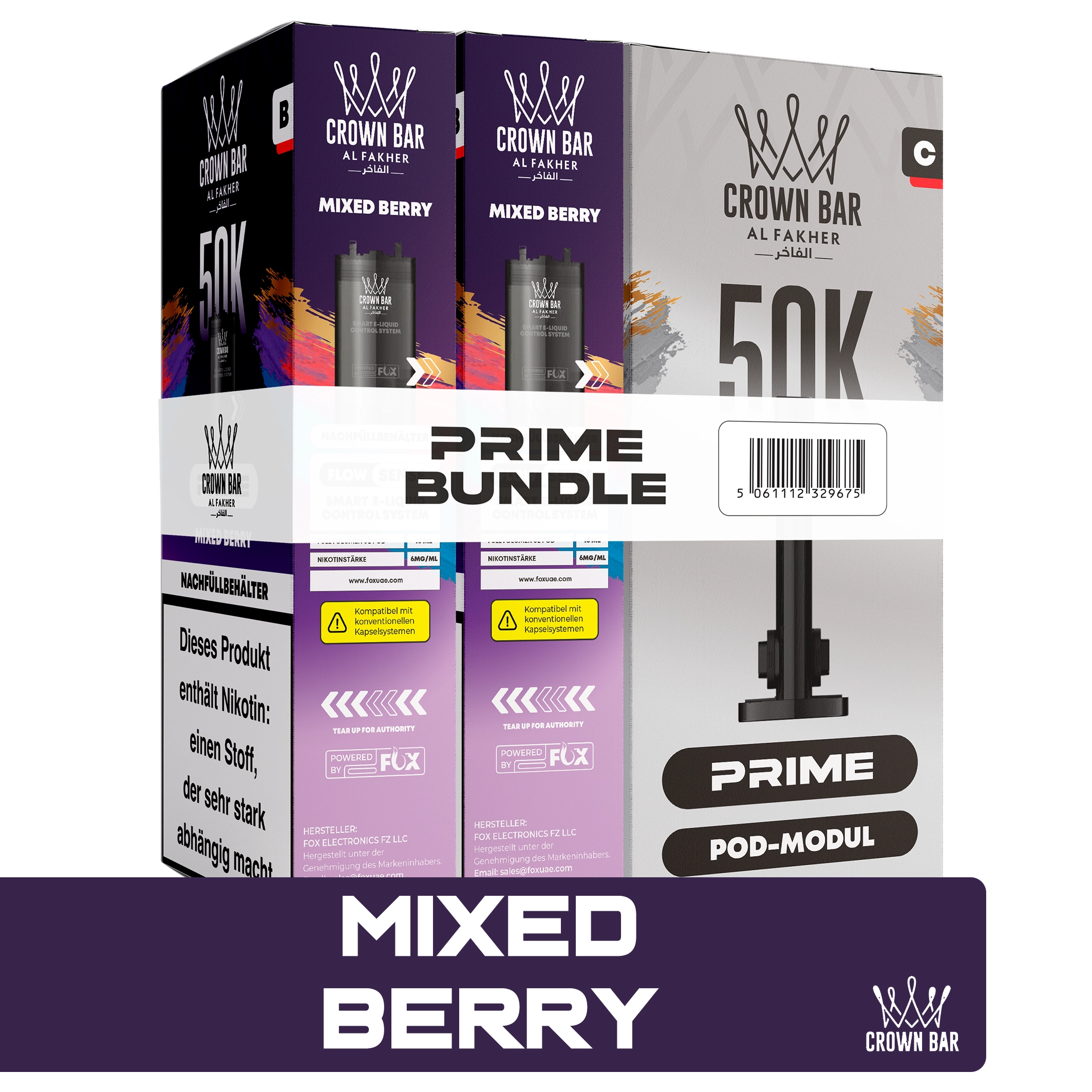 Al Fakher - Hypermax Prime 50K 2er Pod+Coil - Mixed Berry