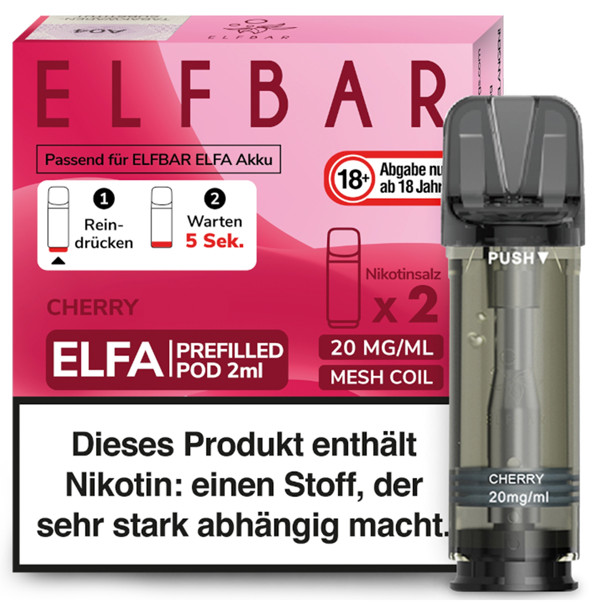 ElfBar - ELFA Pod - Cherry 20mg