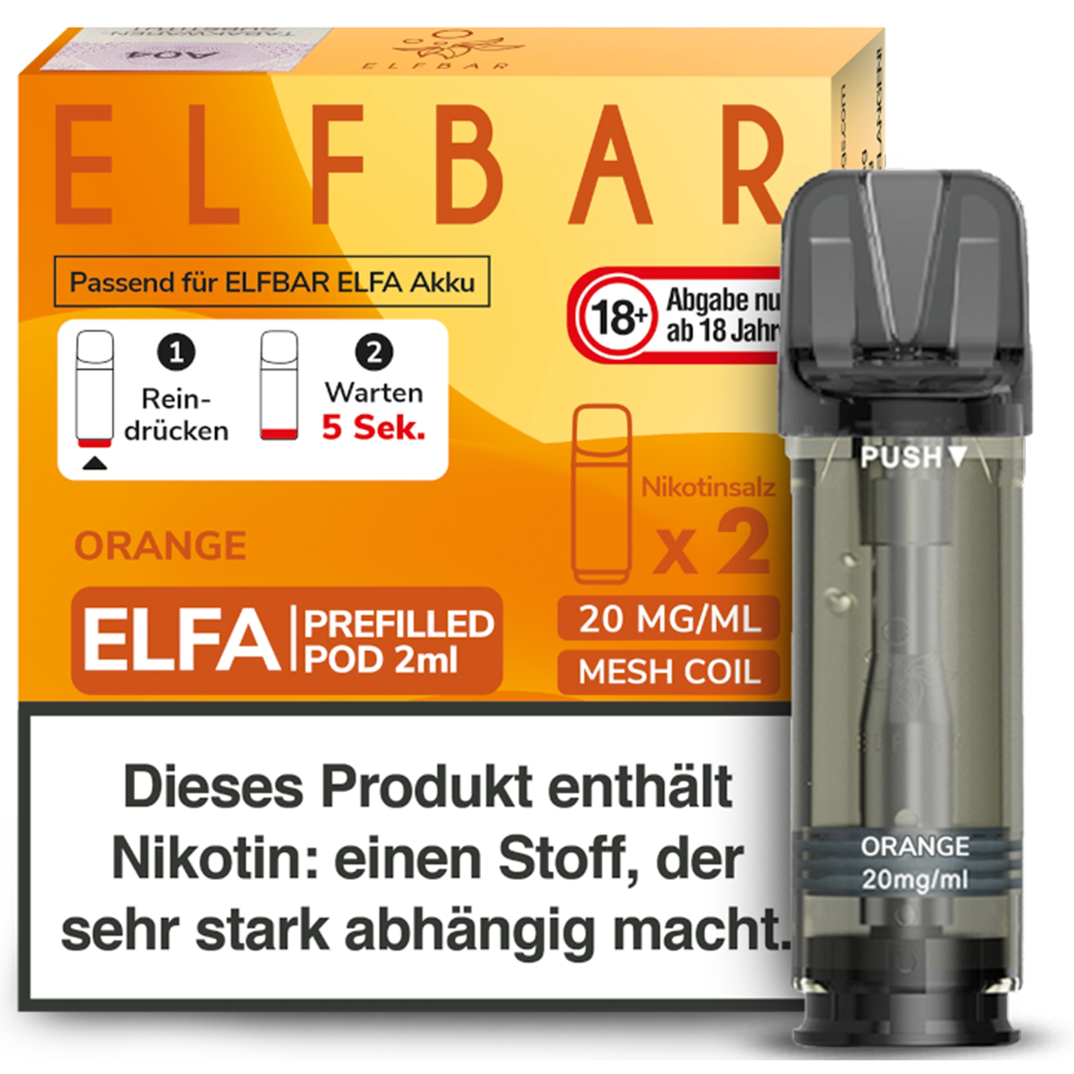 ElfBar - ELFA Pod - Orange 20mg