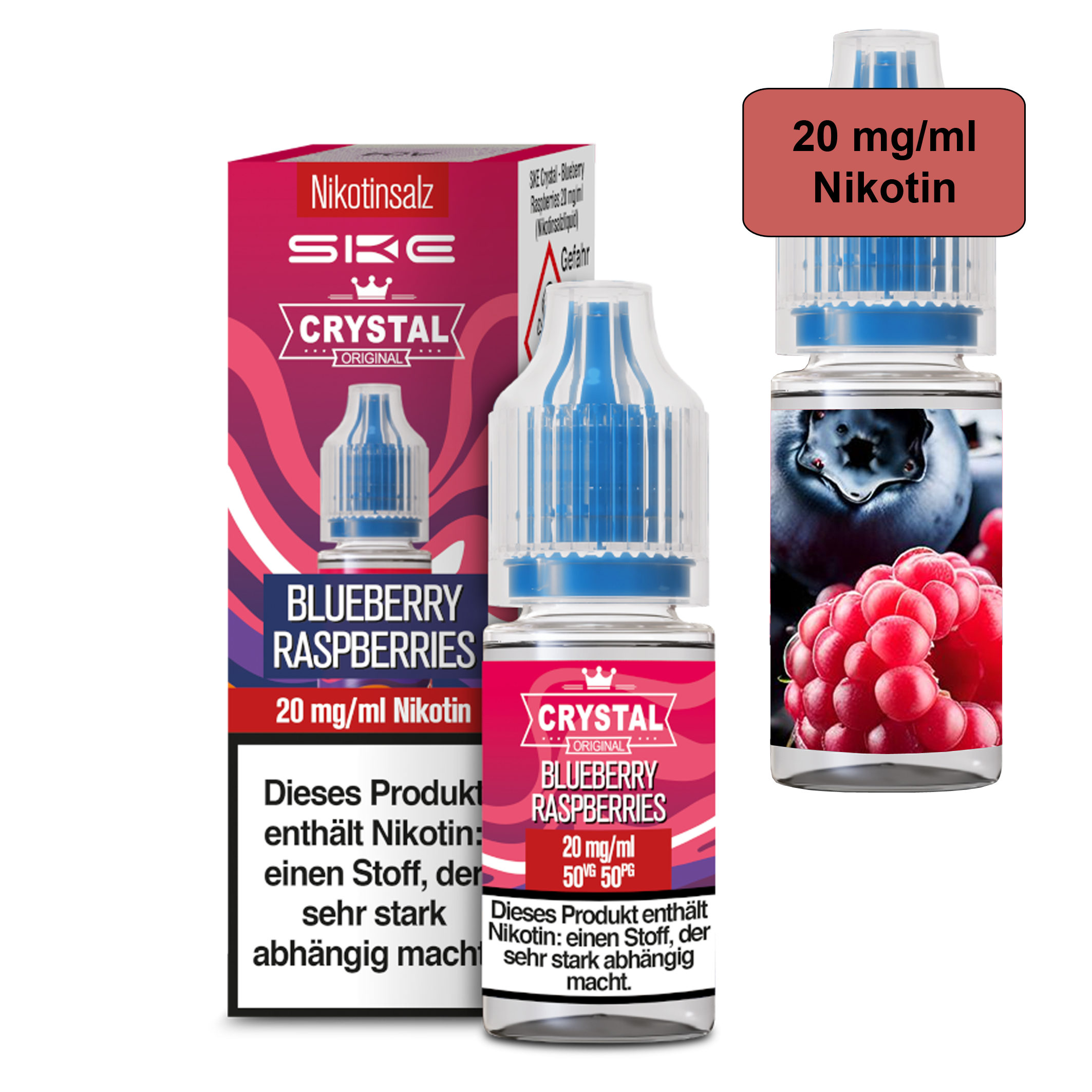 SKE Crystal Liquid - Blueberry Raspberries 10ml - 20mg