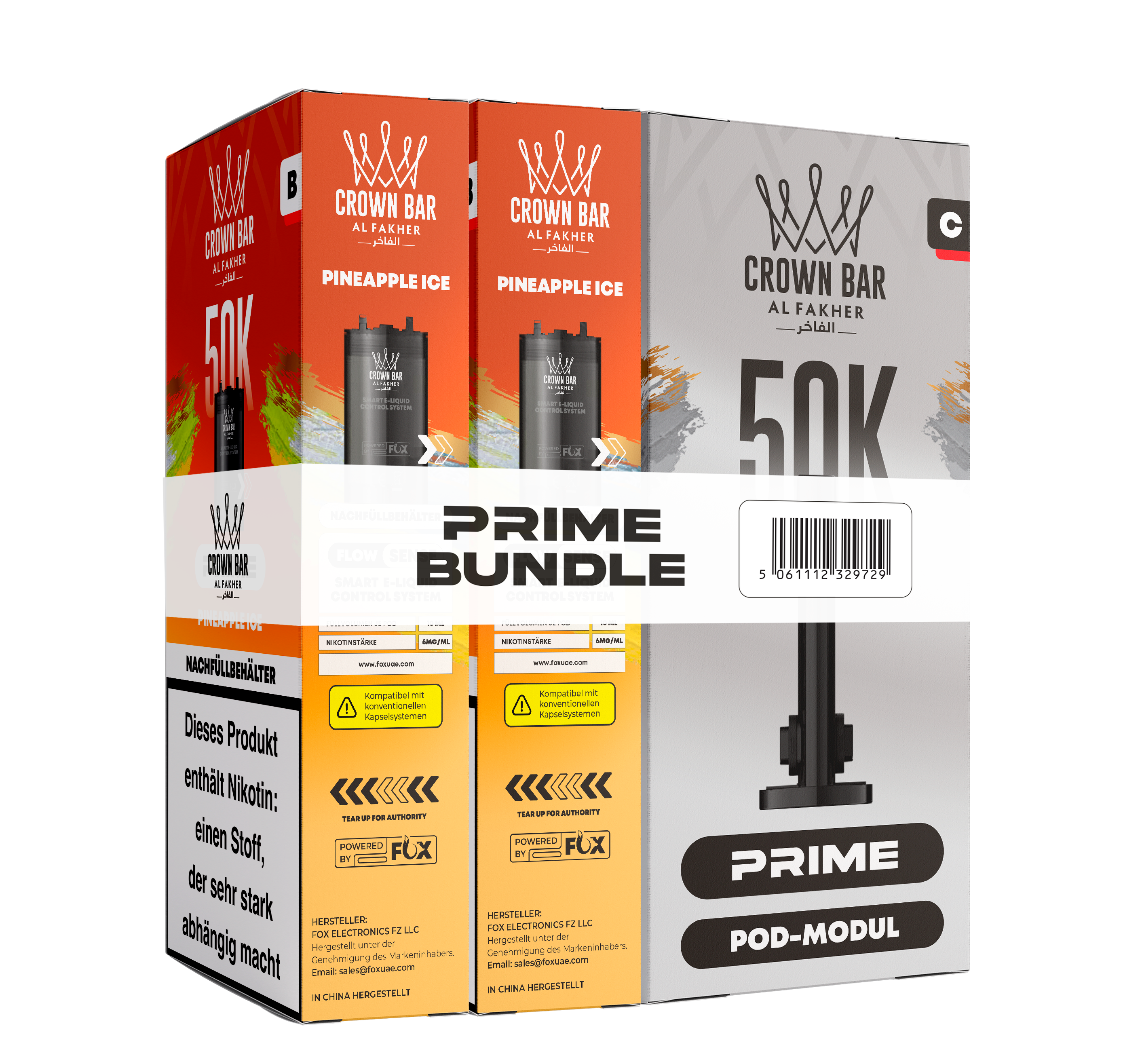 Al Fakher - Hypermax Prime 50K 2er Pod+Coil - Pineapple Ice