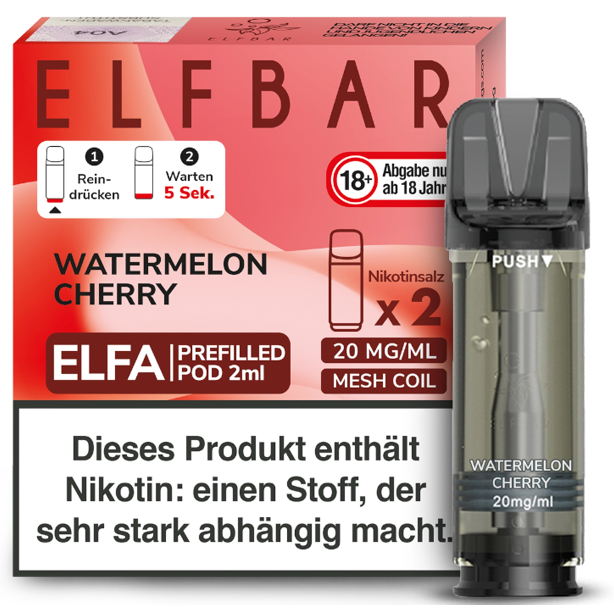 ElfBar - ELFA Pod - Watermelon Cherry 20mg