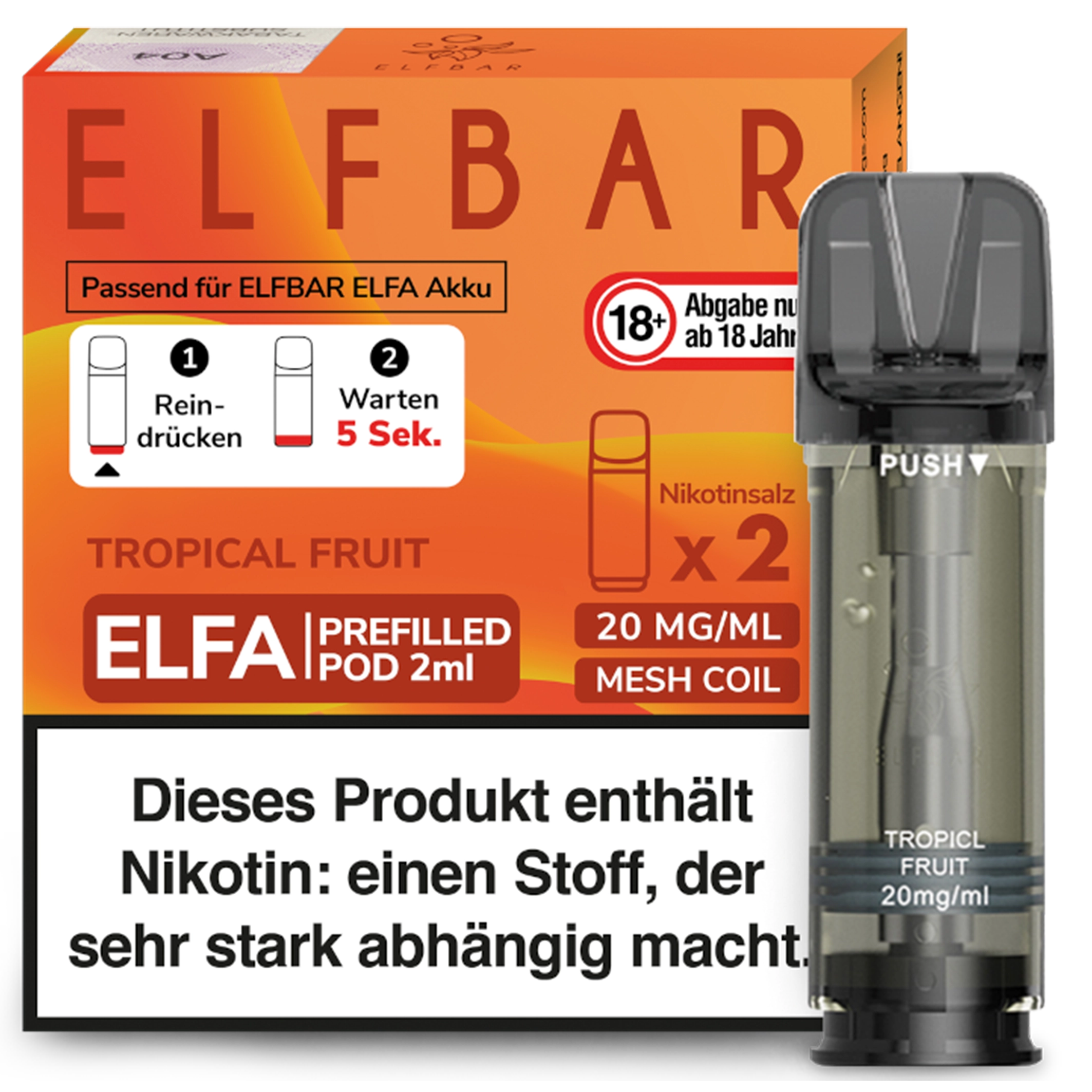 ElfBar - ELFA Pod - Tropical Fruit 20mg