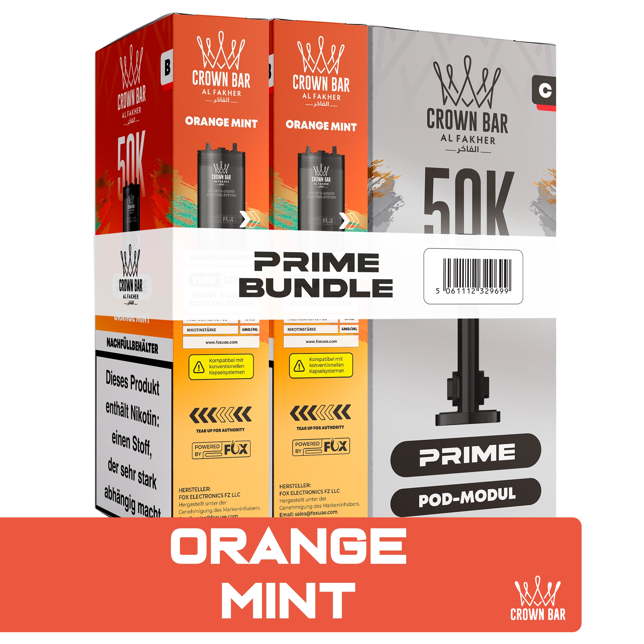 Al Fakher - Hypermax Prime 50K 2er Pod+Coil - Orange Mint