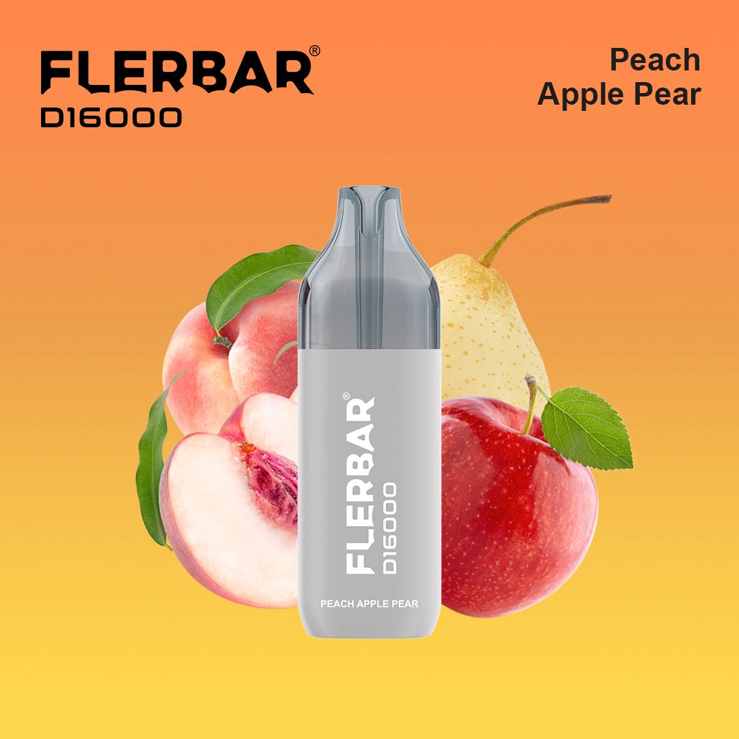 Flerbar D16000 - Peach Apple Pear - Vape 2ml + Pod 10ml