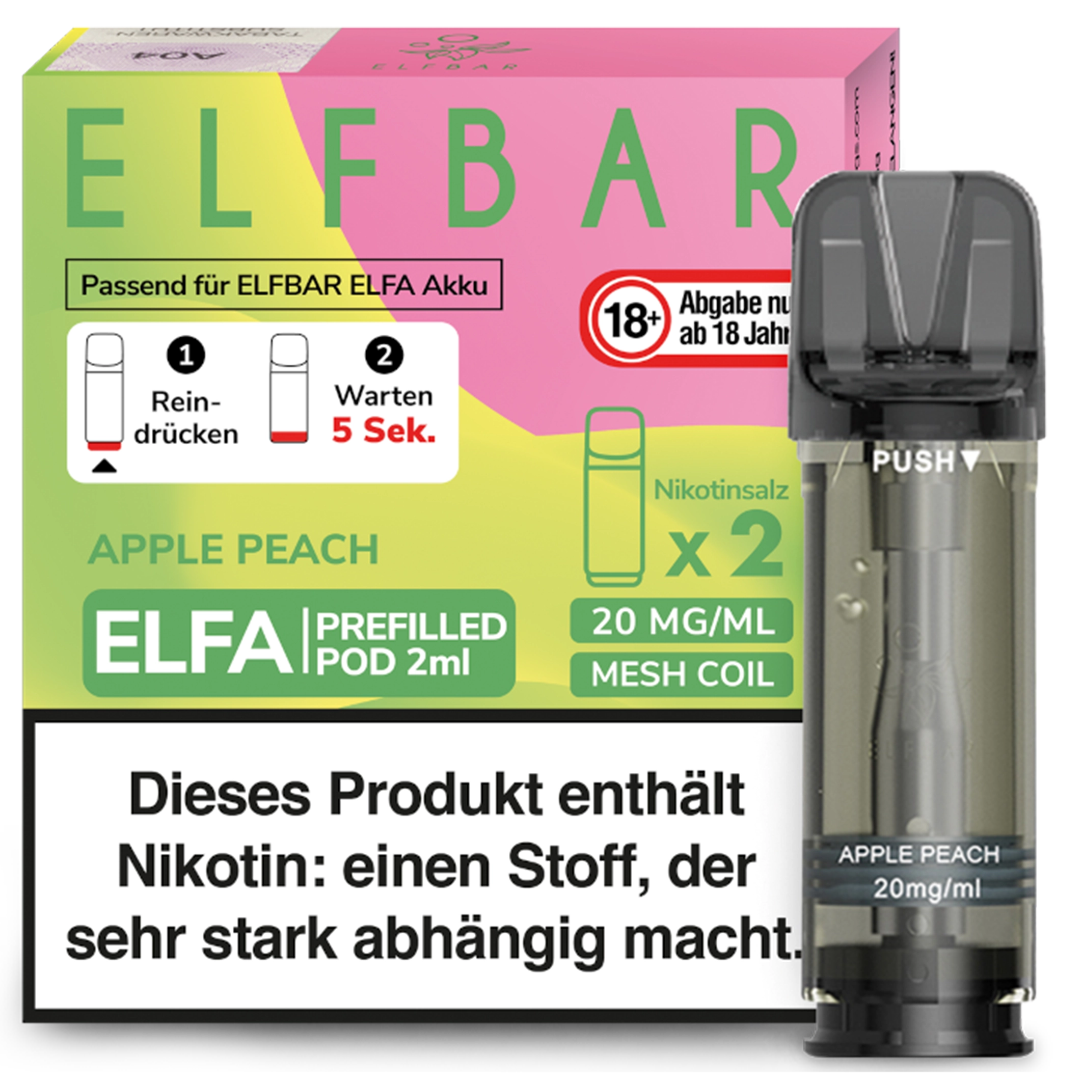 ElfBar - ELFA Pod - Apple Peach 20mg
