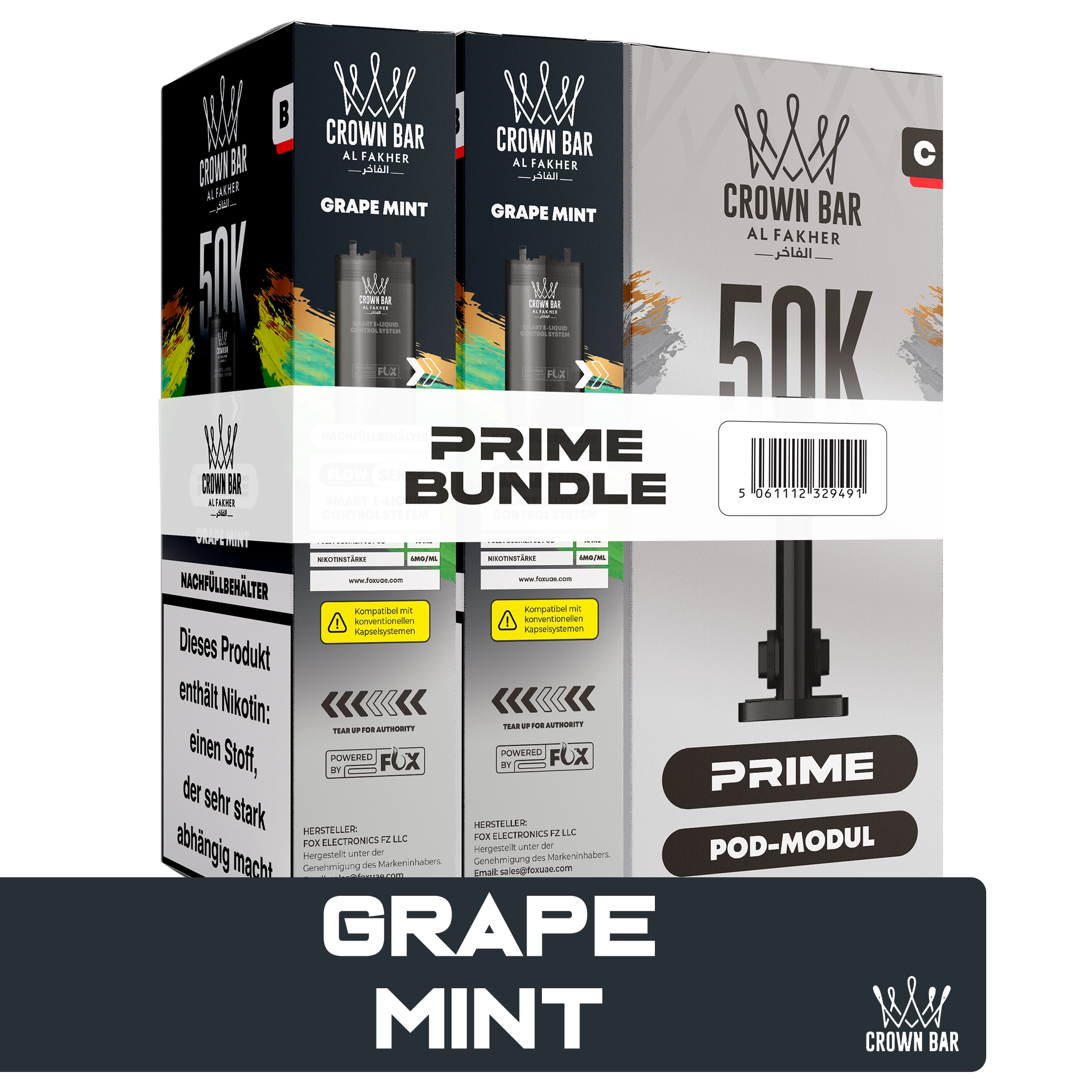 Al Fakher - Hypermax Prime 50K 2er Pod+Coil - Grape Mint