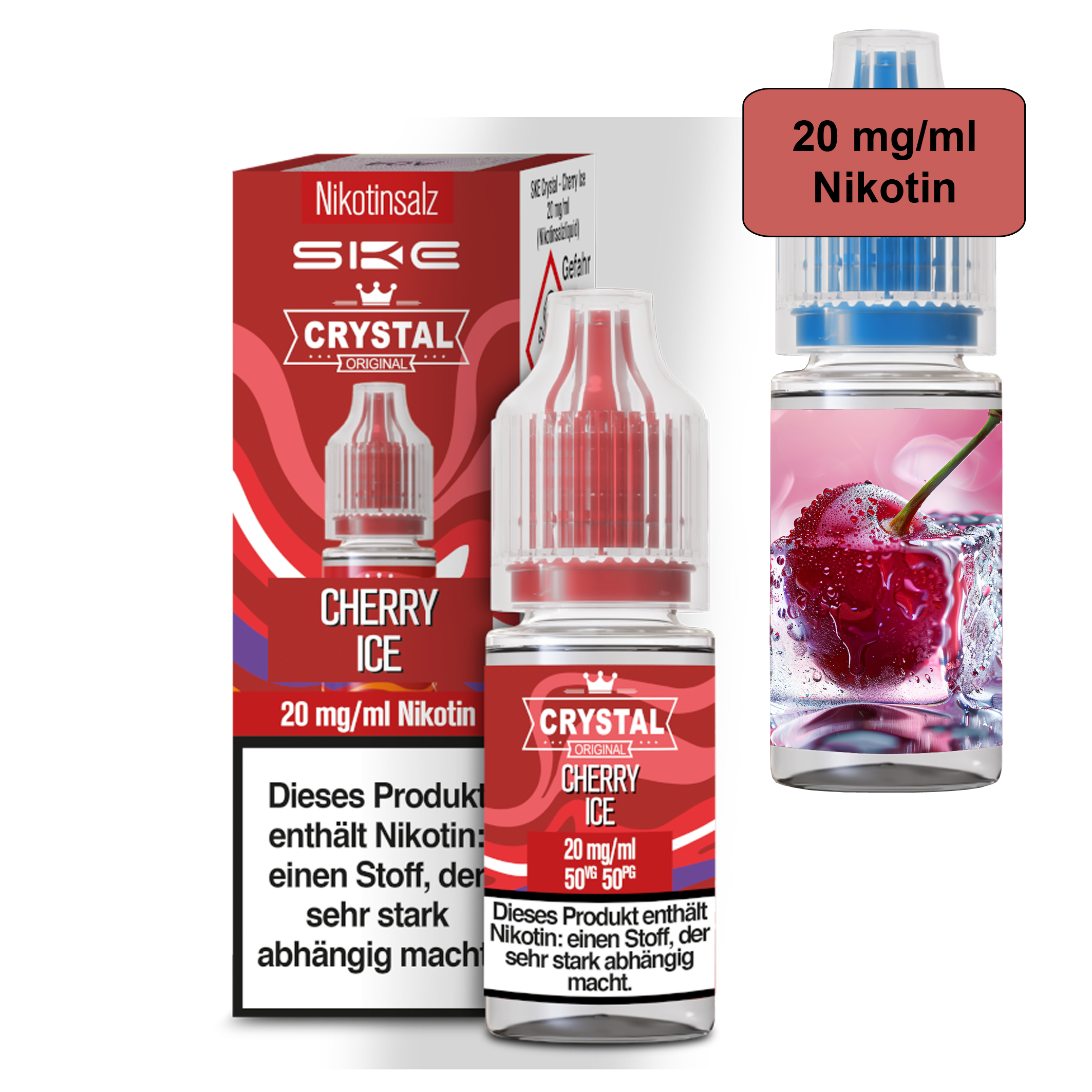 SKE Crystal Liquid - Cherry Ice 10ml - 20mg