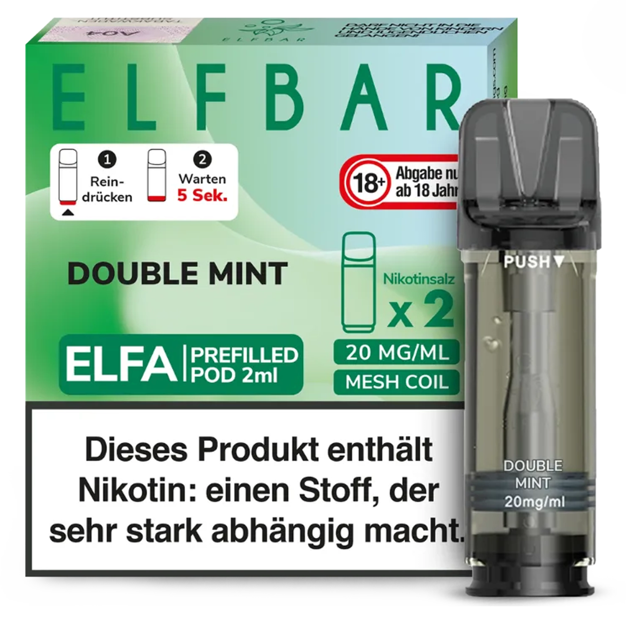 ElfBar - ELFA Pod - Double Mint 20mg