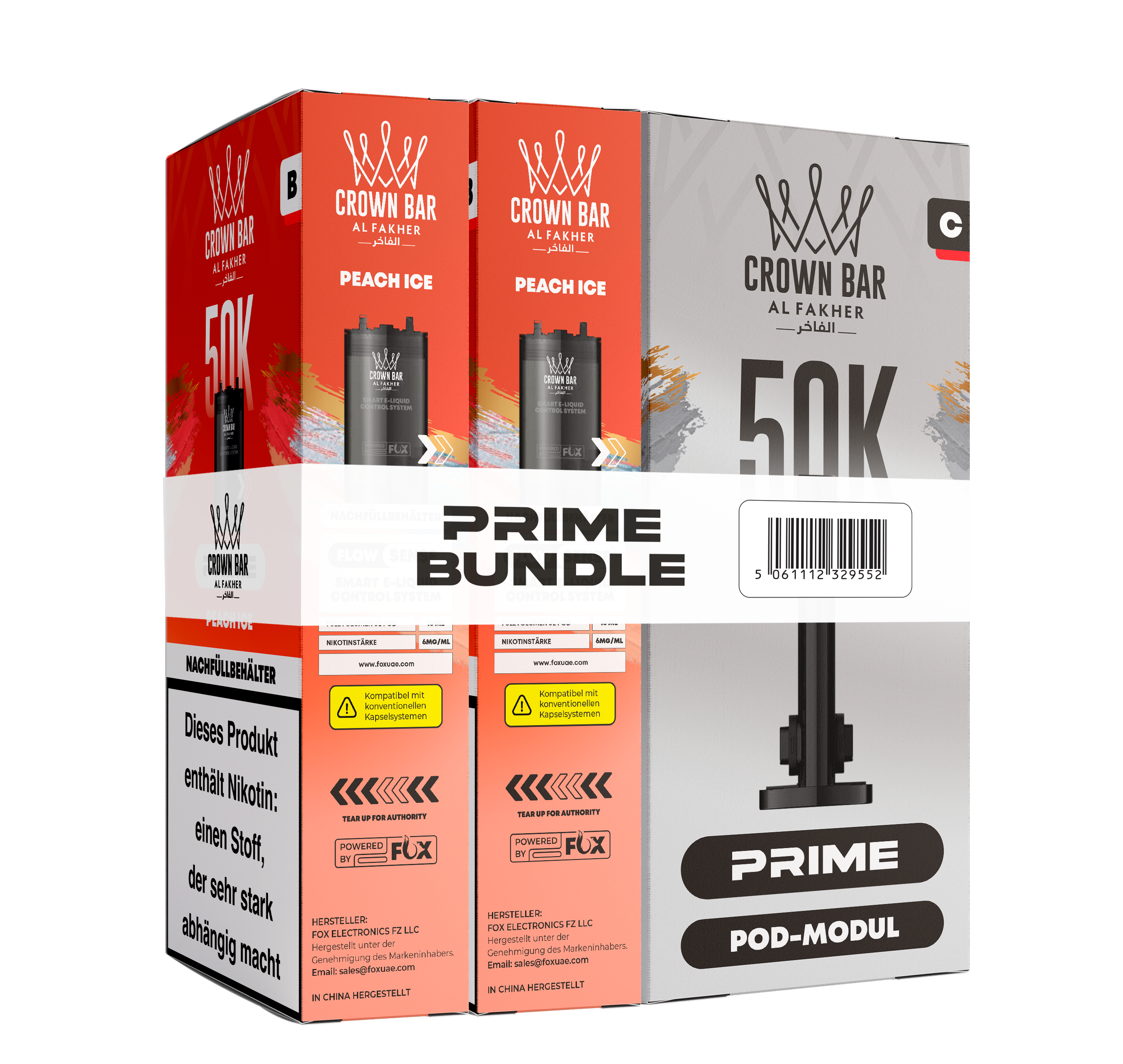 Al Fakher - Hypermax Prime 50K 2er Pod+Coil - Peach Ice