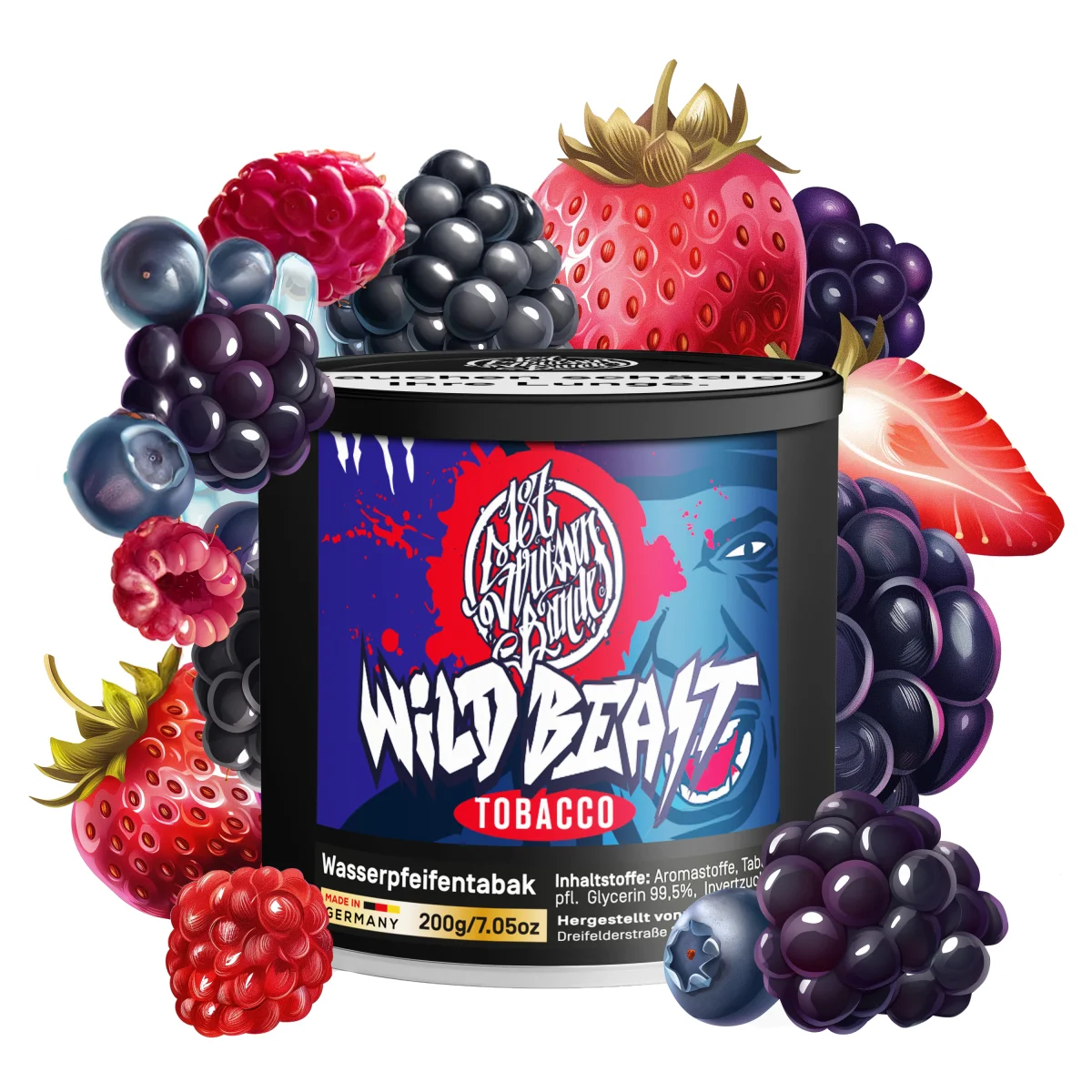 187 Strassen Bande Tabak - Wild Beast - 200g TT