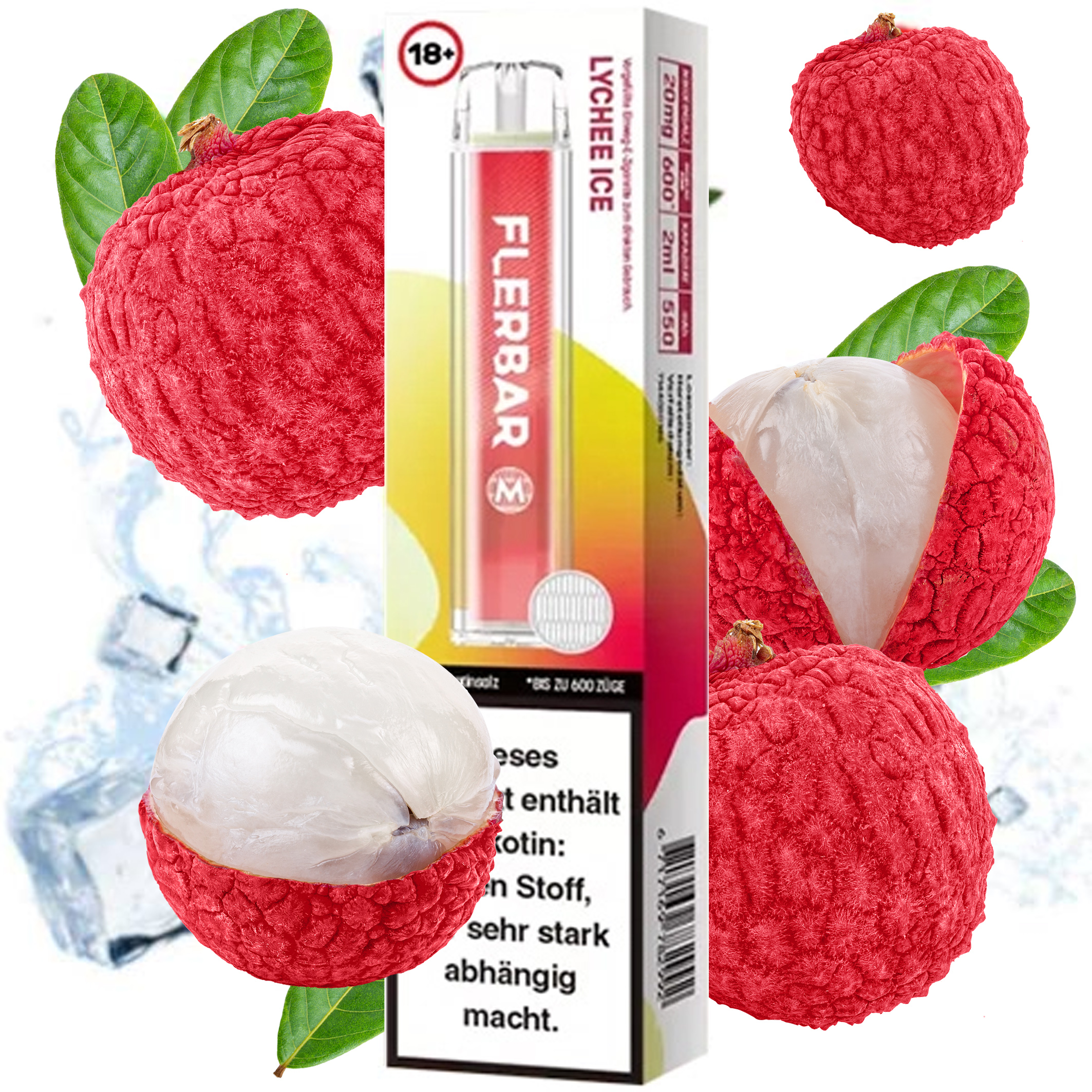 Flerbar M - E-Shisha 600 - Lychee Ice 20mg
