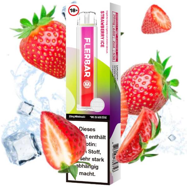 Flerbar M - E-Shisha 600 - Strawberry Ice 20mg