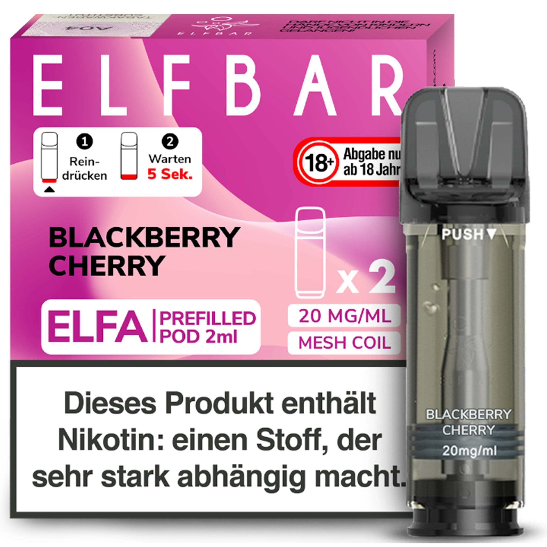 ElfBar - ELFA Pod - Blackberry Cherry 20mg