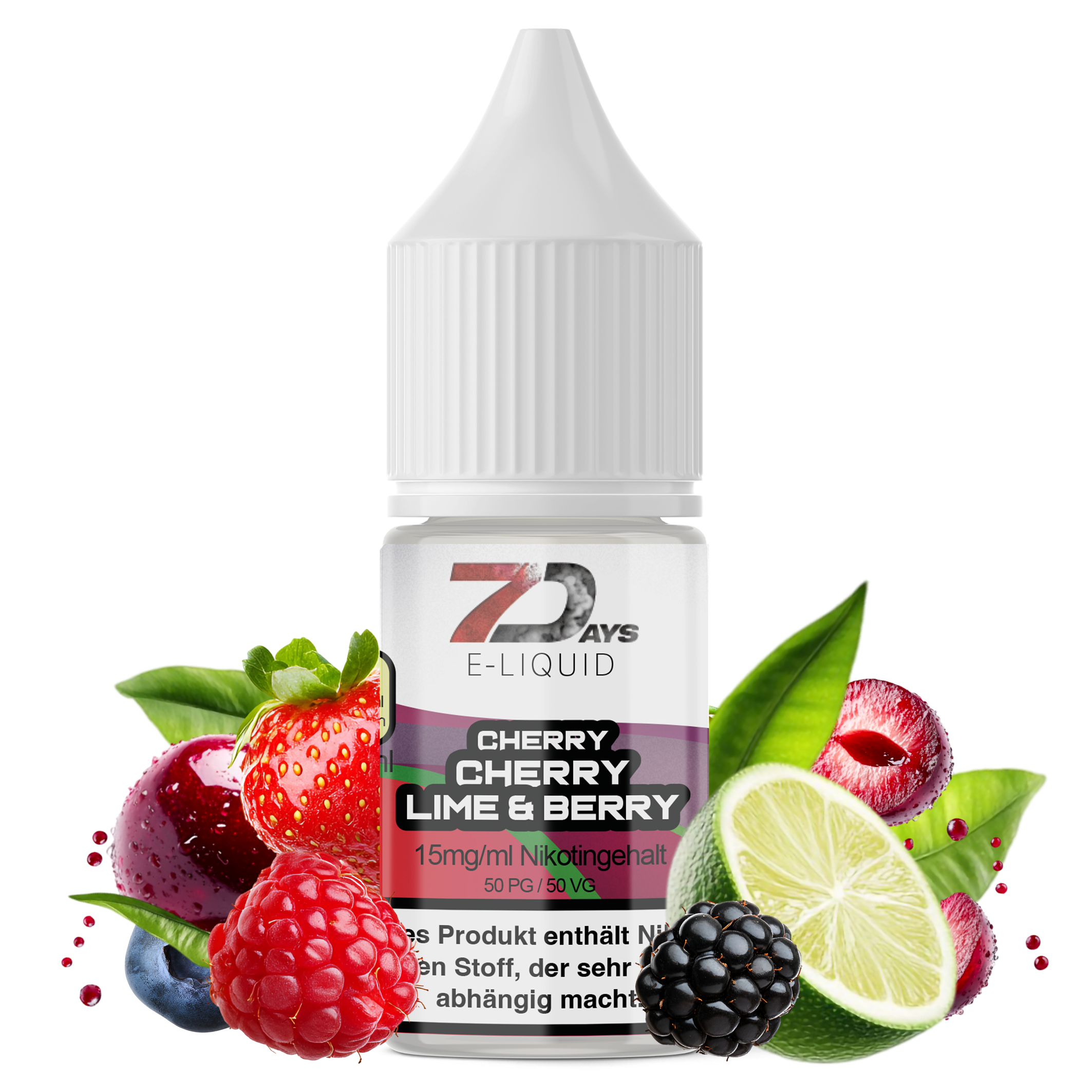 7Days Liquid - Cherry, Cherry, Lime and Berry 10ml - 15mg