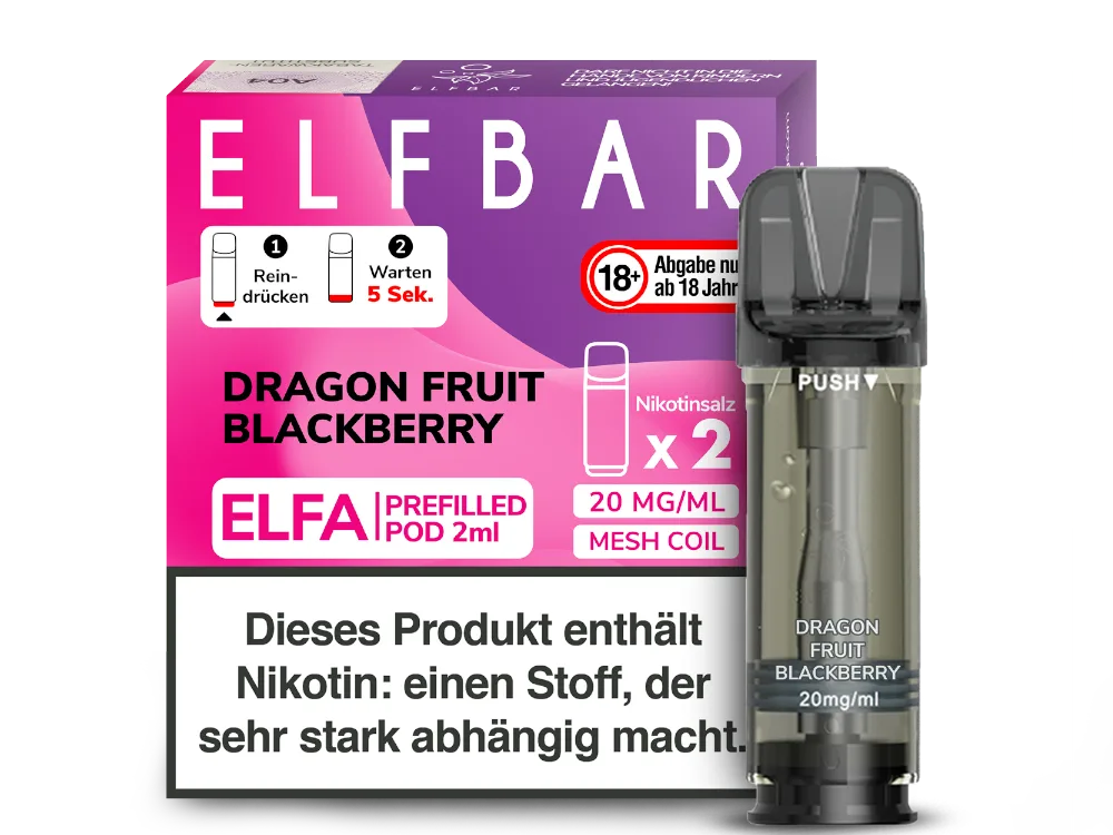 ElfBar - ELFA Pod - Dragon Fruit Blackberry 20mg