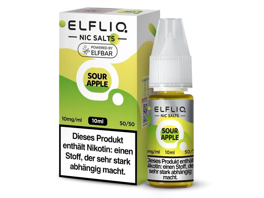 ElfLiq by Elfbar - Sour Apple 10ml - 10mg