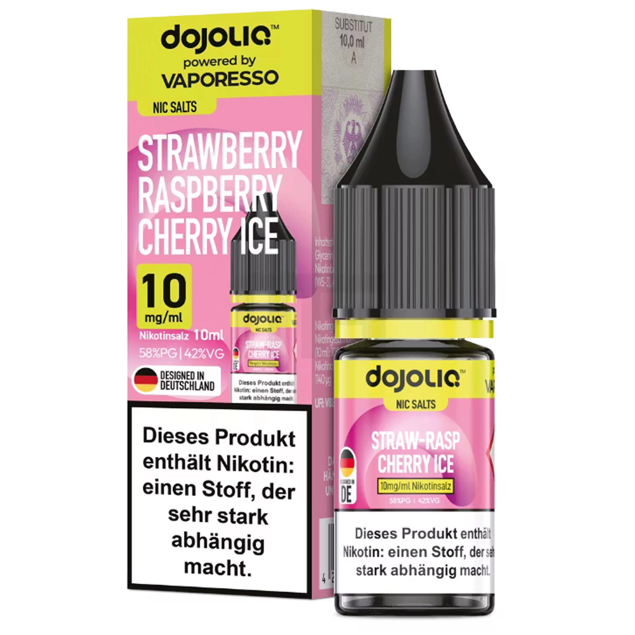 Dojoliq by Vaporesso Liquid - Strawberry Raspberry Cherry Ice 10ml - 10mg