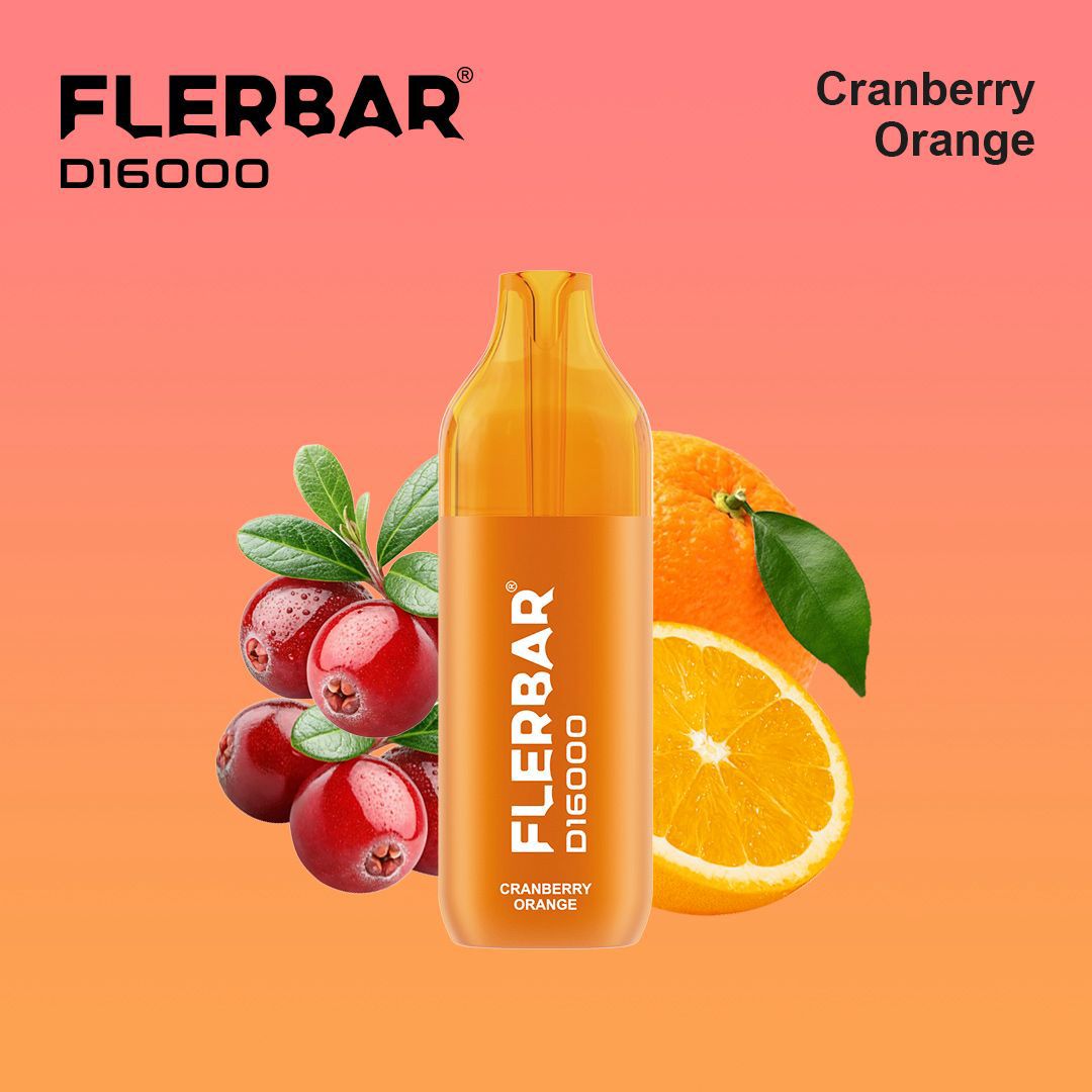 Flerbar D16000 - Cranberry Orange - Vape 2ml + Pod 10ml