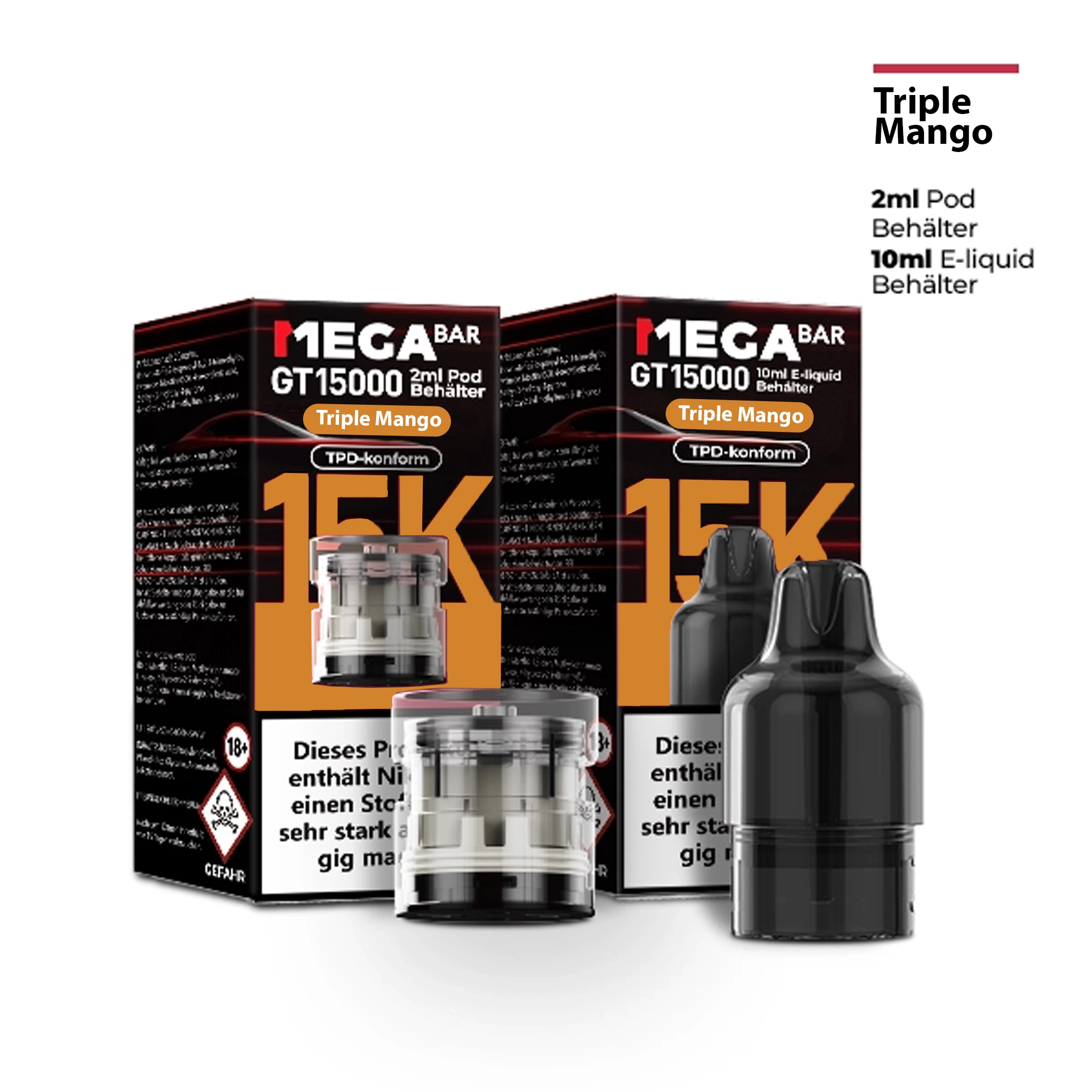 MEGABAR GT15000 - Prefilled Pod-Liquid - Triple Mango