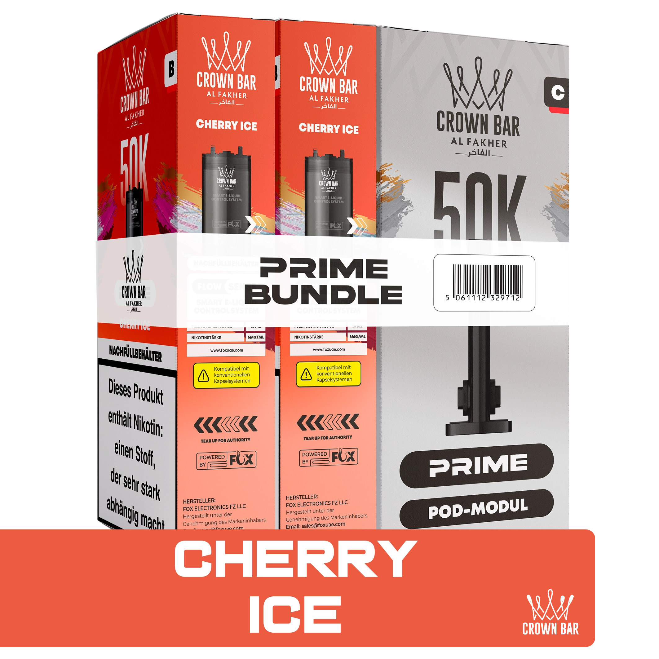 Al Fakher - Hypermax Prime 50K 2er Pod+Coil - Cherry Ice