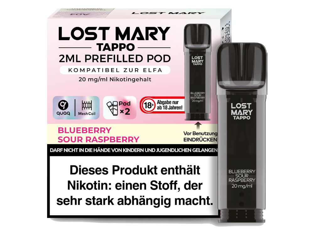 Lost Mary - Tappo Pod - Blueberry Sour Raspberry 20mg
