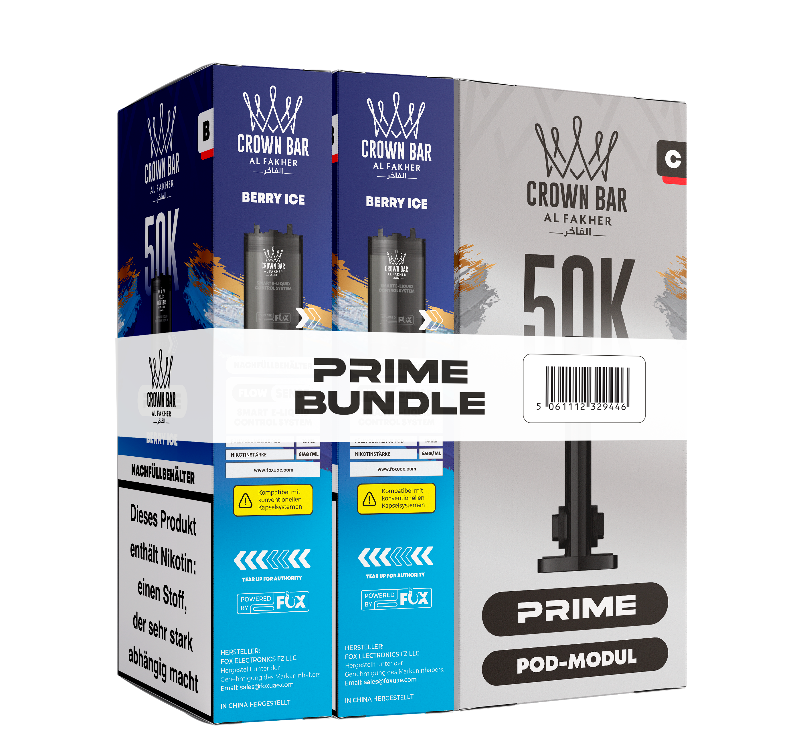 Al Fakher - Hypermax Prime 50K 2er Pod+Coil - Berry Ice