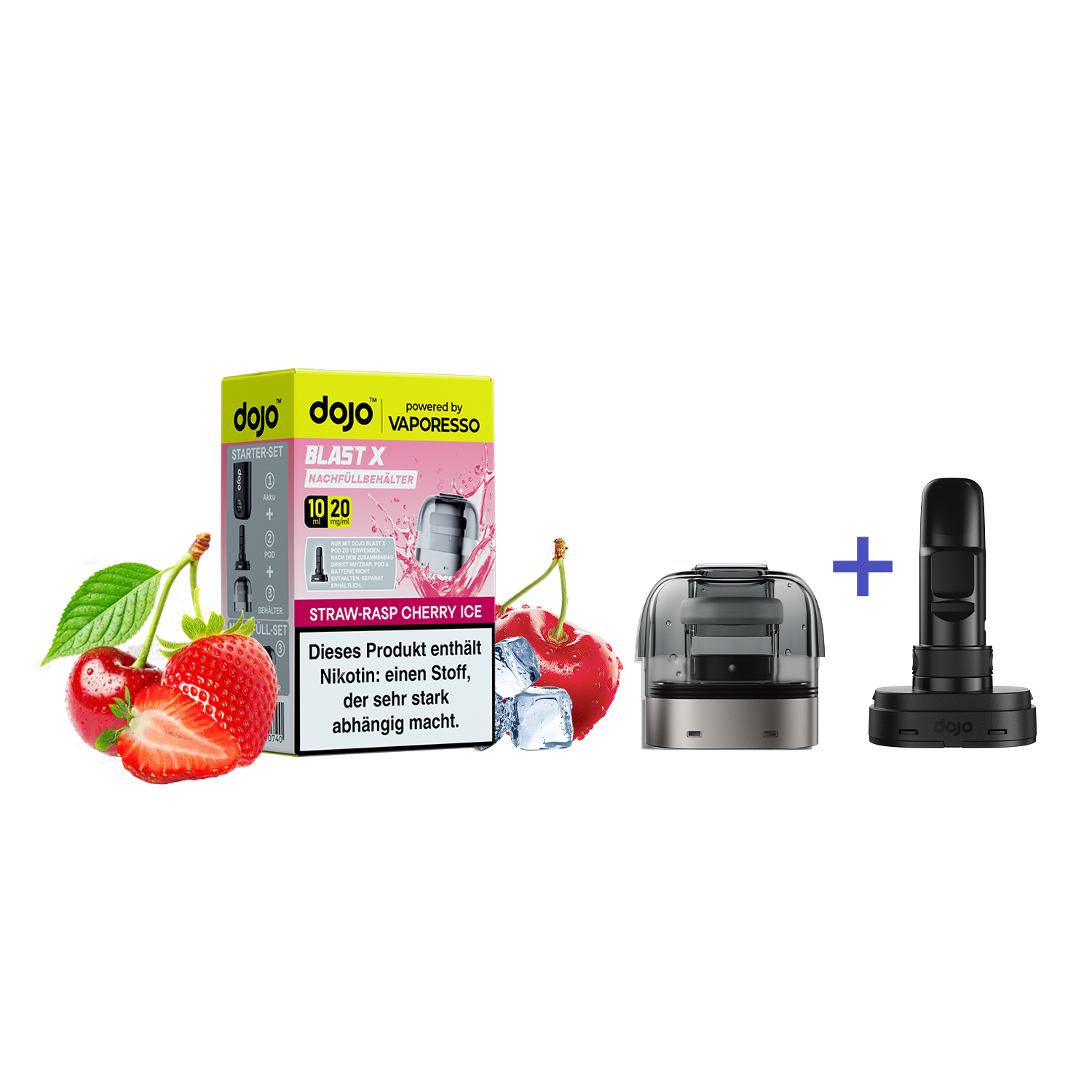Vaporesso - Dojo Blast X Pod - Strawberry Raspberry Cherry Ice 20mg