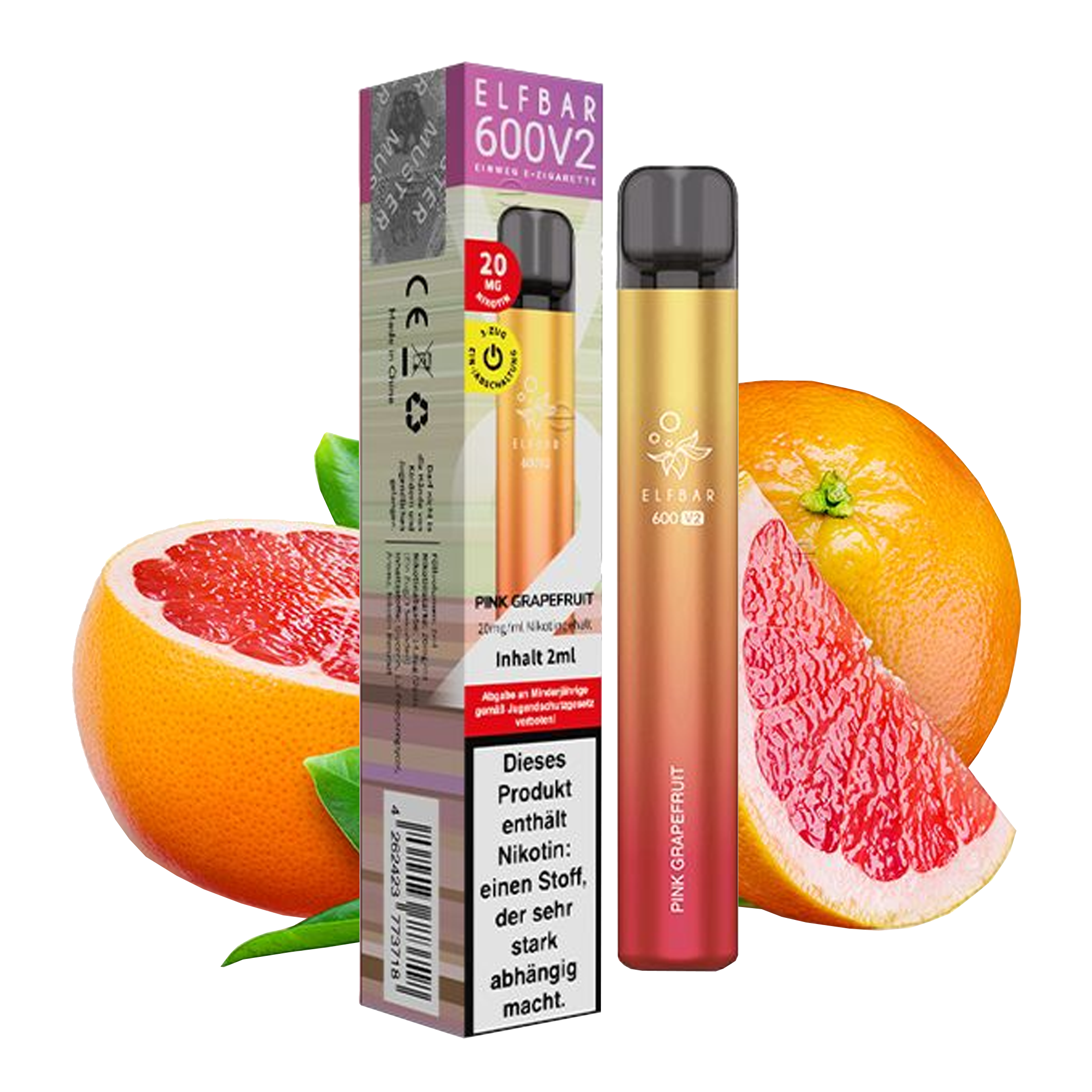 ElfBar 600 V2 CP - Vape - Pink Grapefruit 20mg