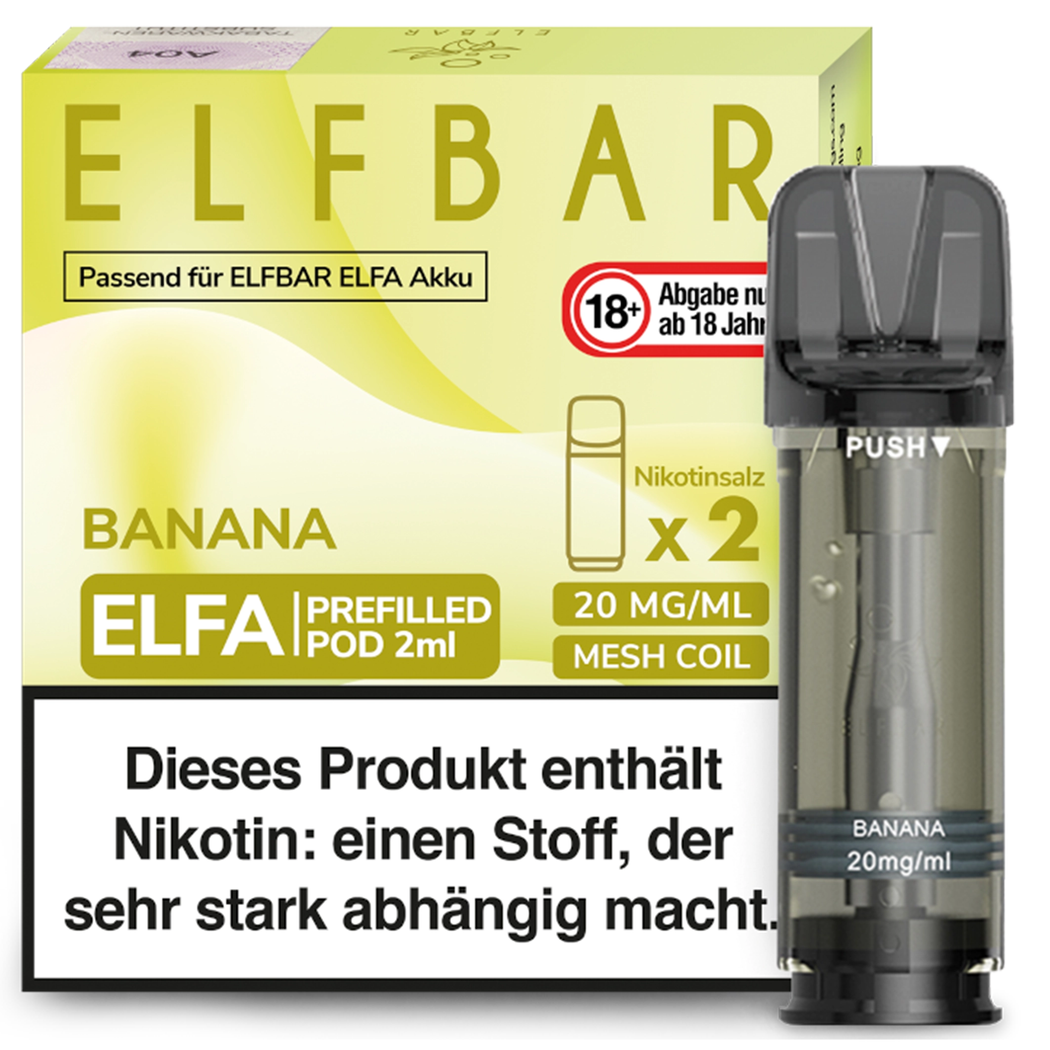 ElfBar - ELFA Pod - Banana 20mg